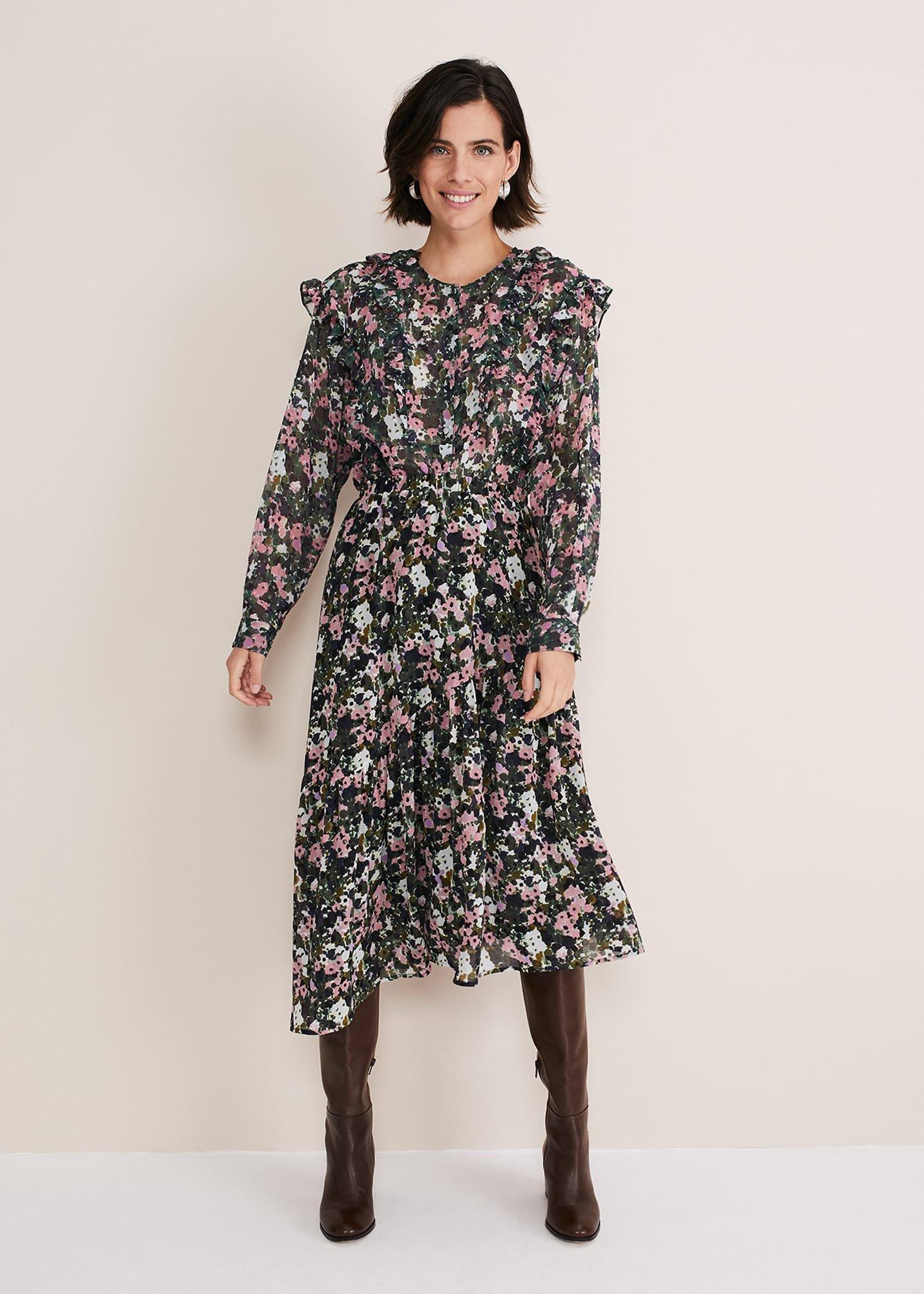 Zowena Floral Chiffon Blouse