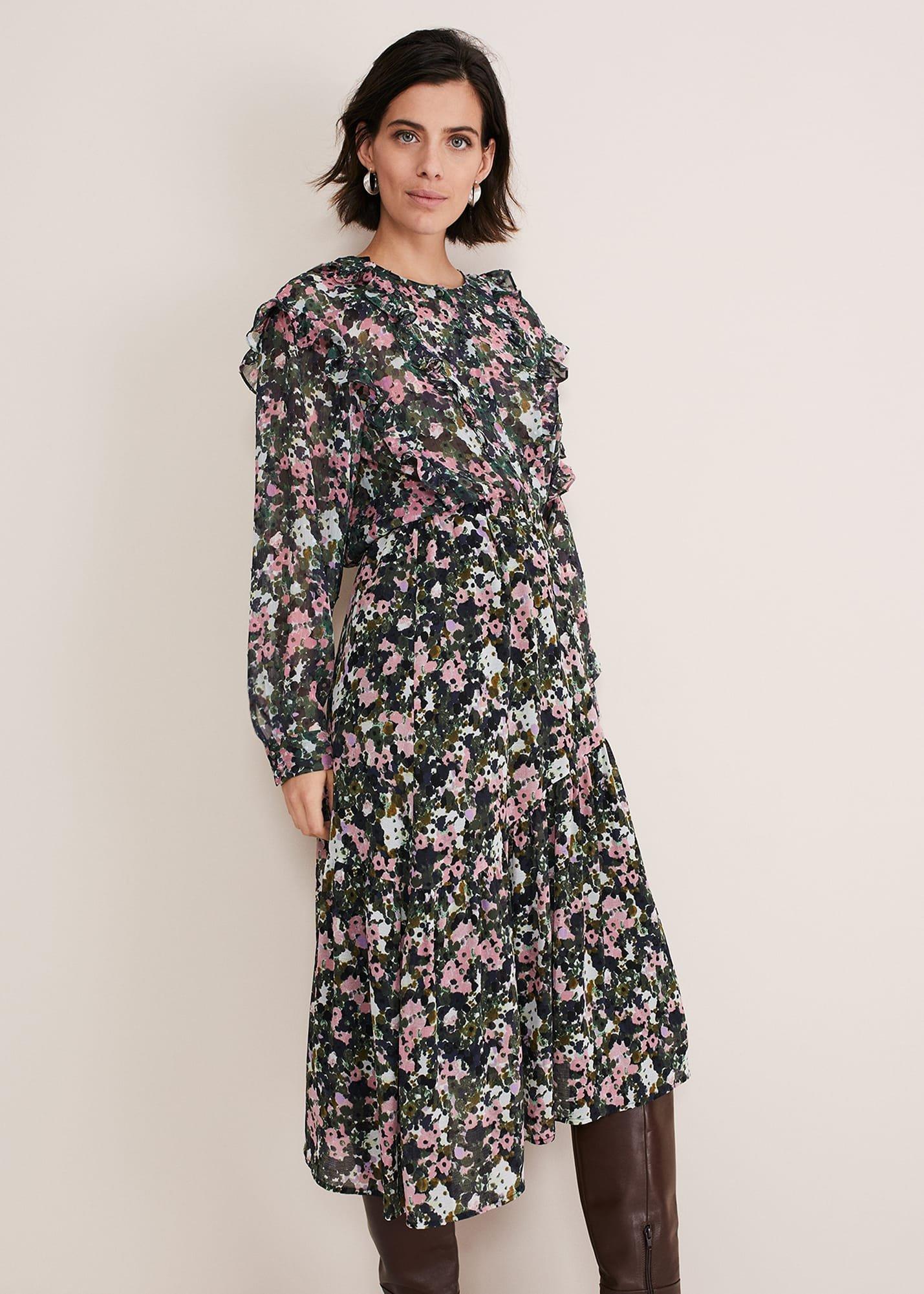 Zowena Floral Chiffon Blouse
