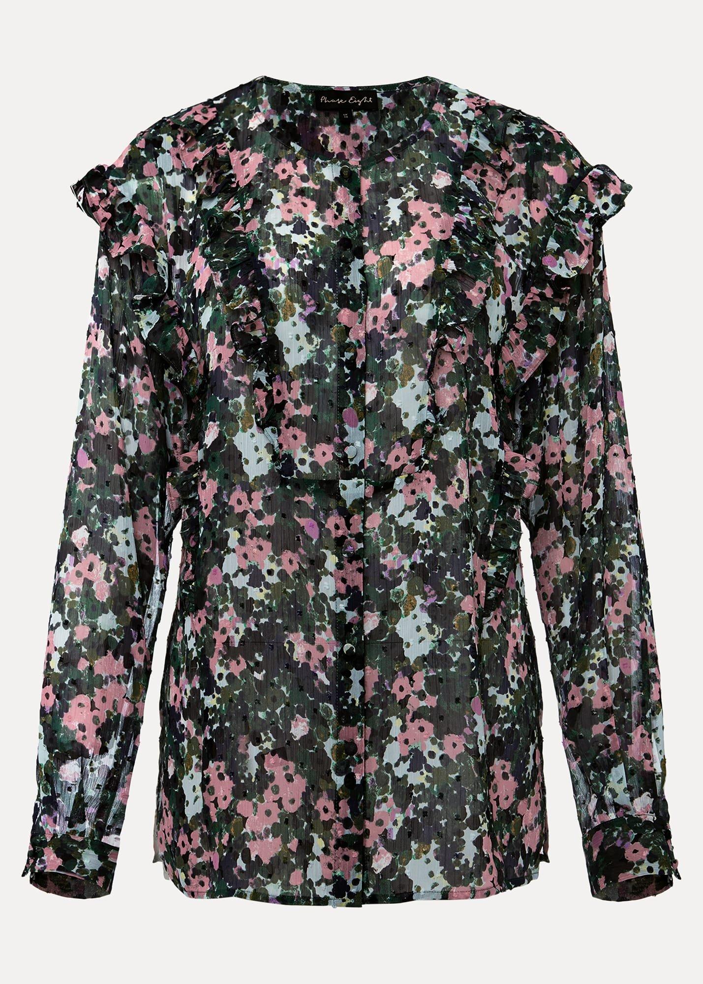 Zowena Floral Chiffon Blouse