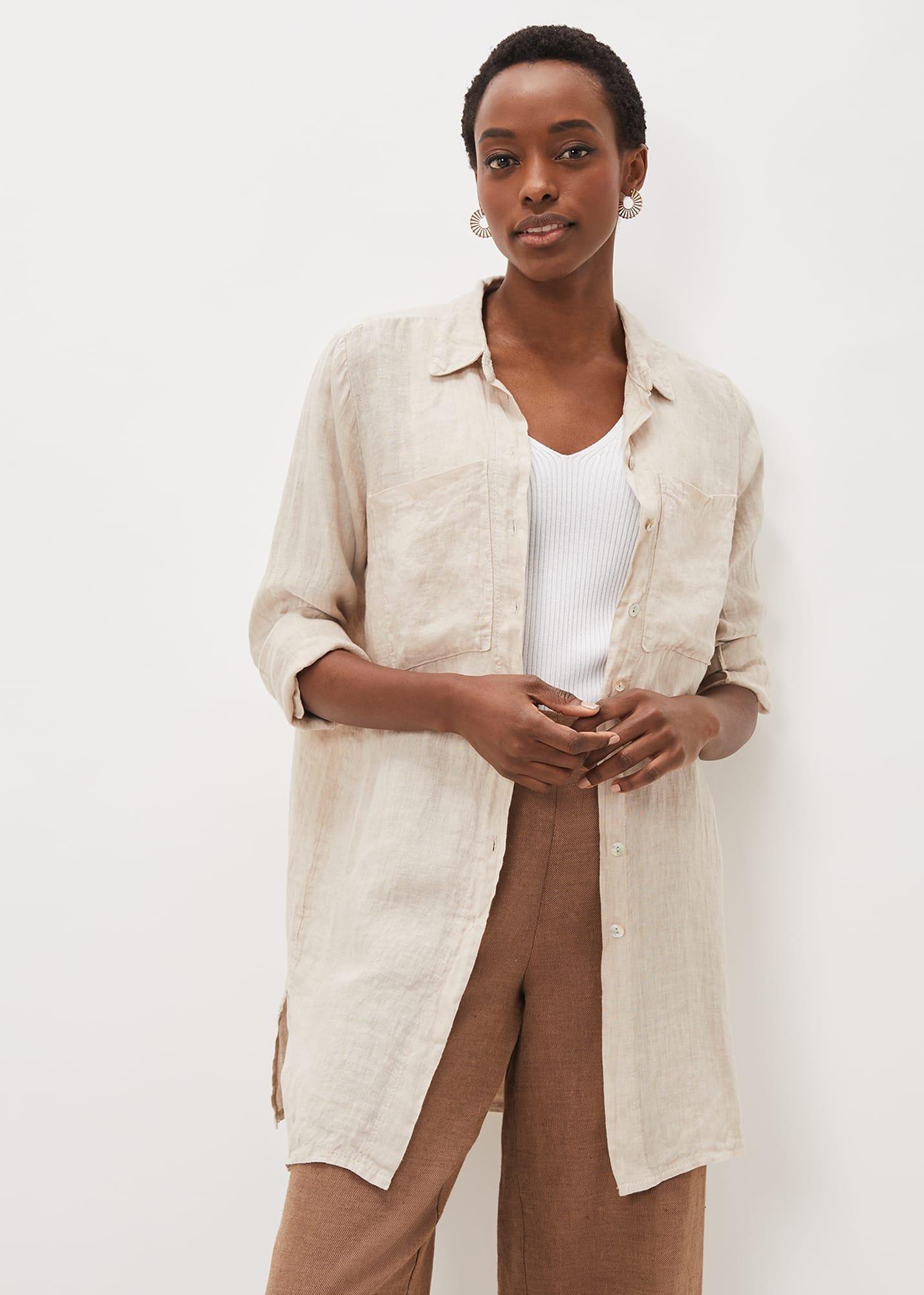 Cynthia Linen Longline Shirt