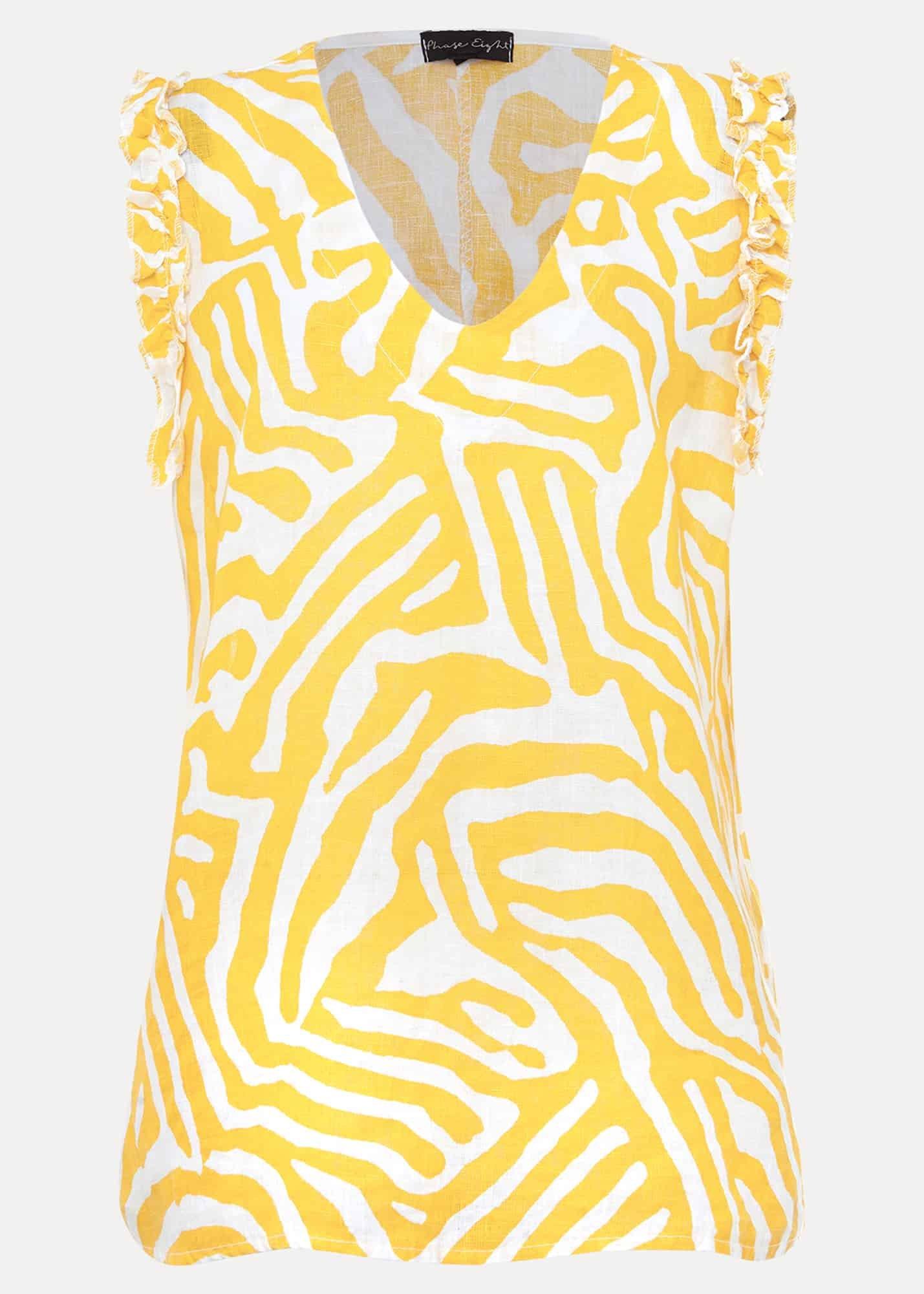 Syona Printed Linen Blouse