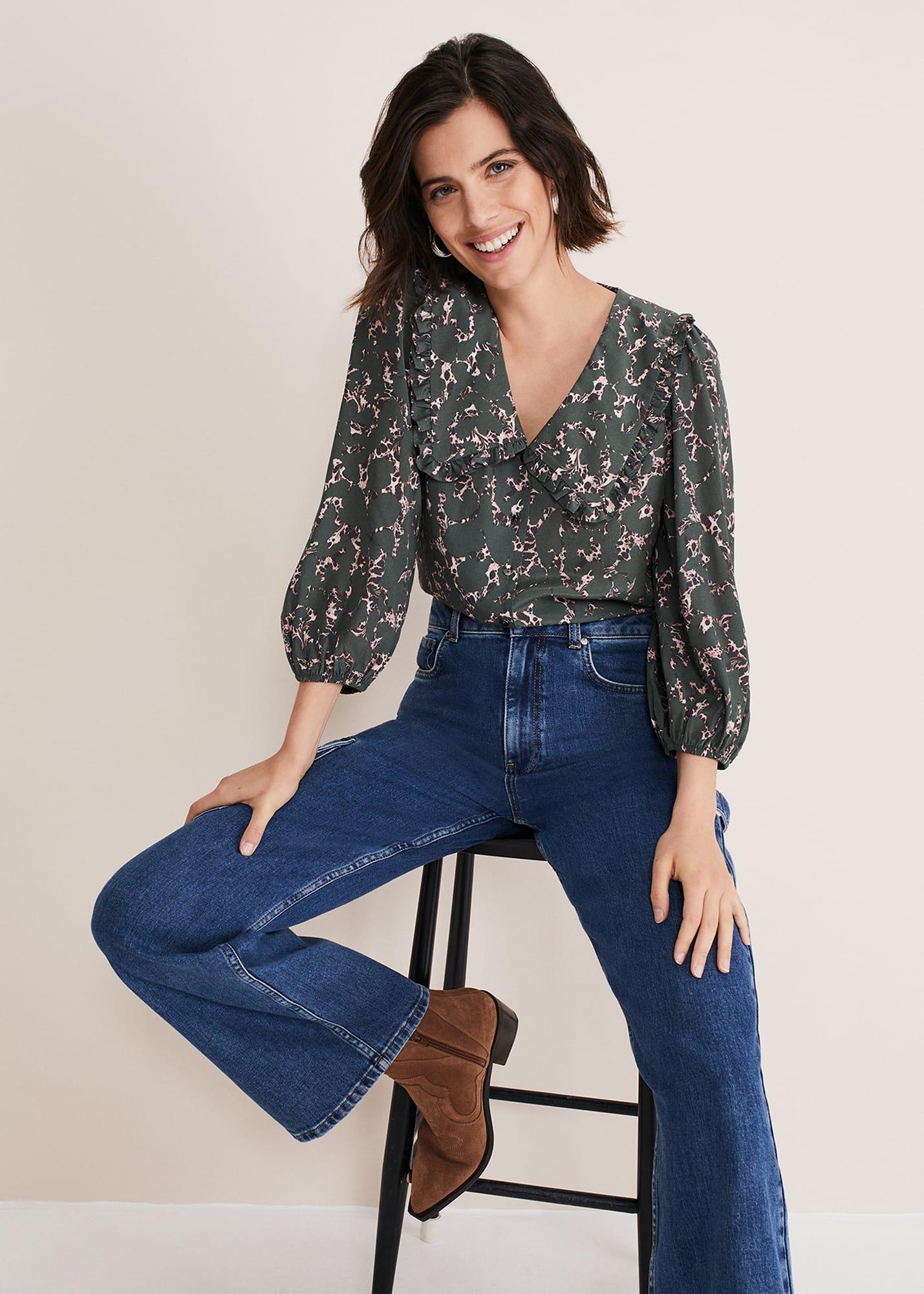 Marble Collar Blouse