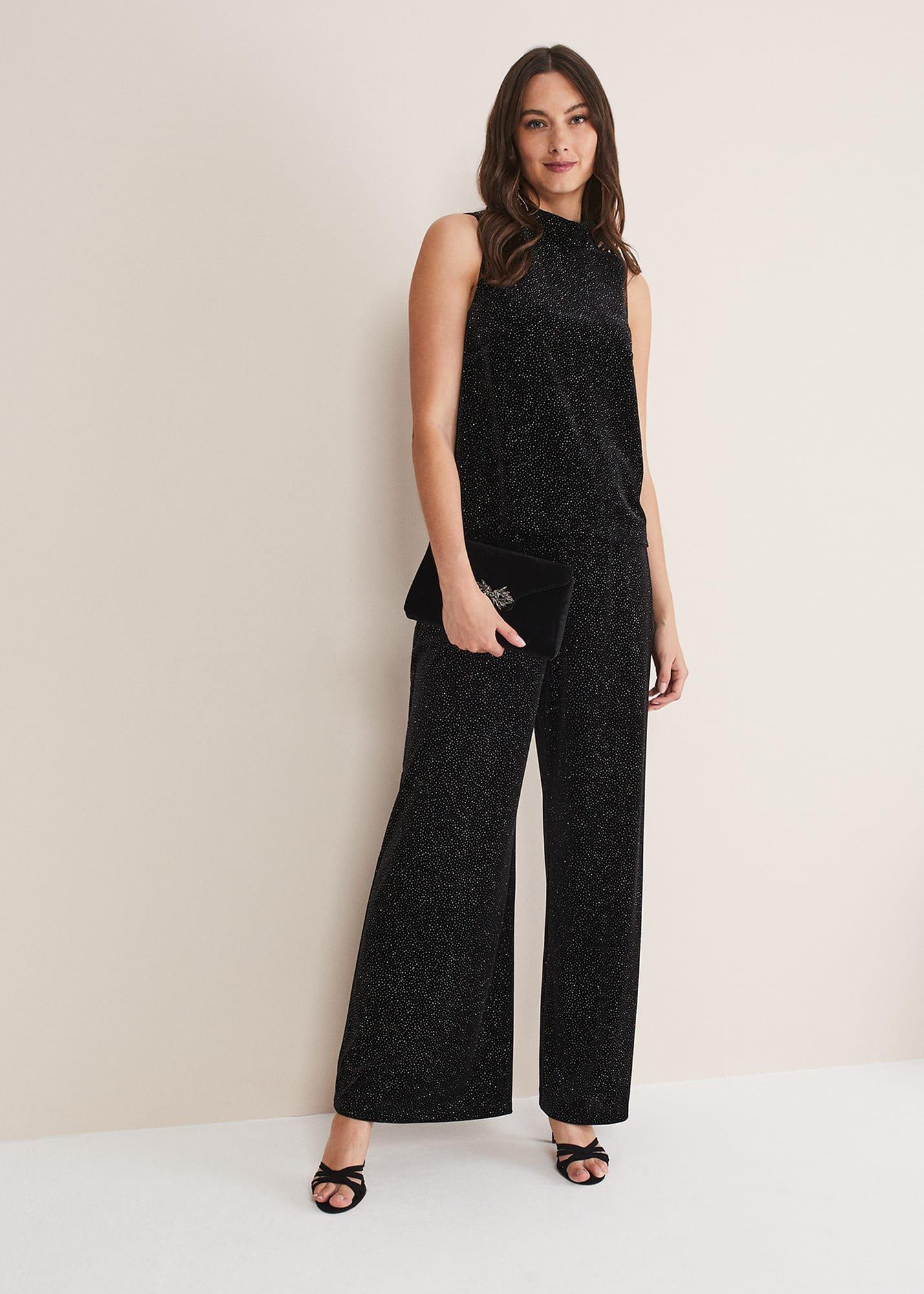 Dove Glitter Velvet Top