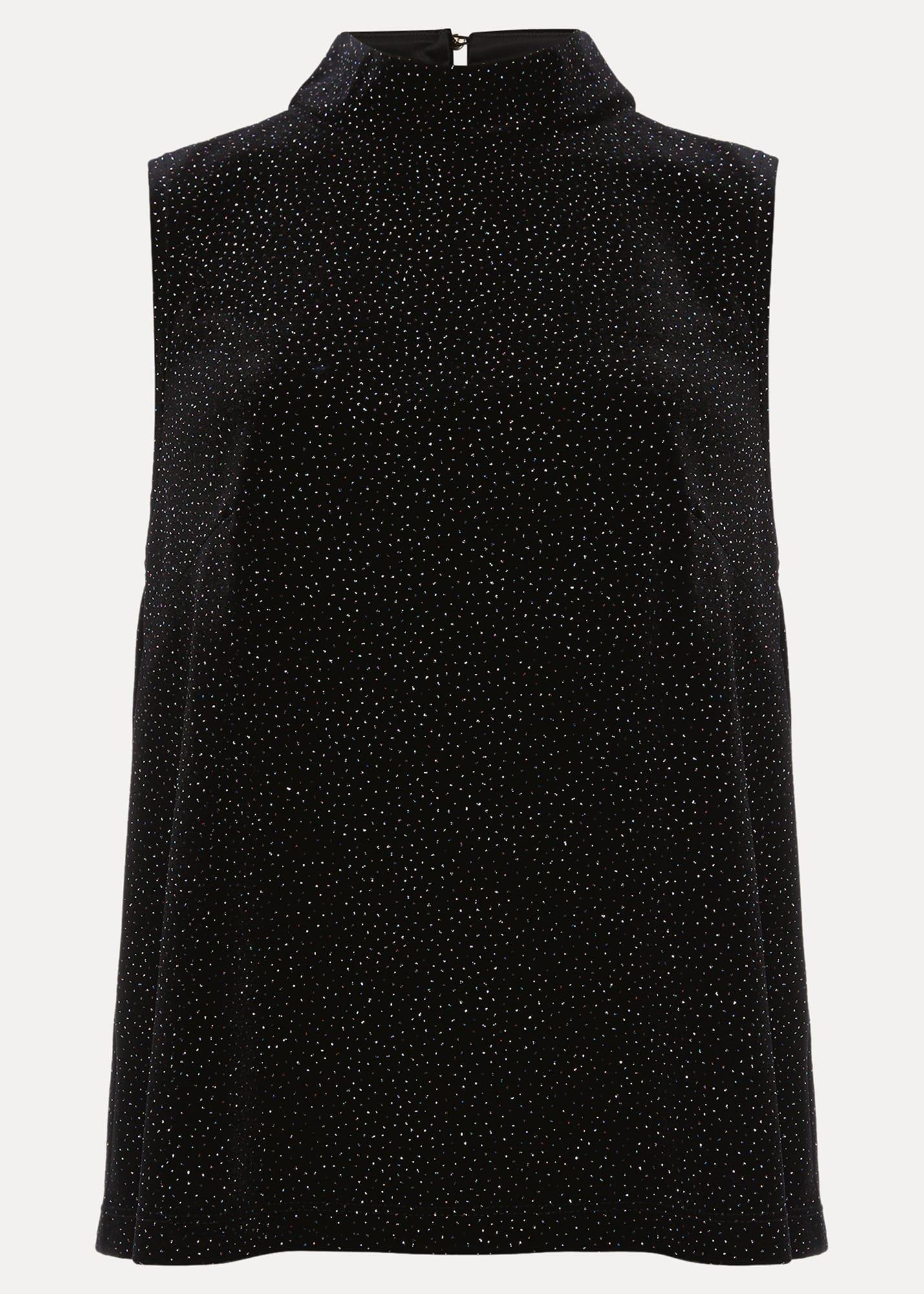 Dove Glitter Velvet Top