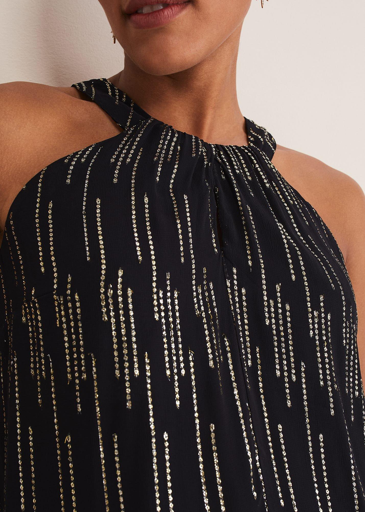 Eula Lurex Halterneck Top Co-Ord