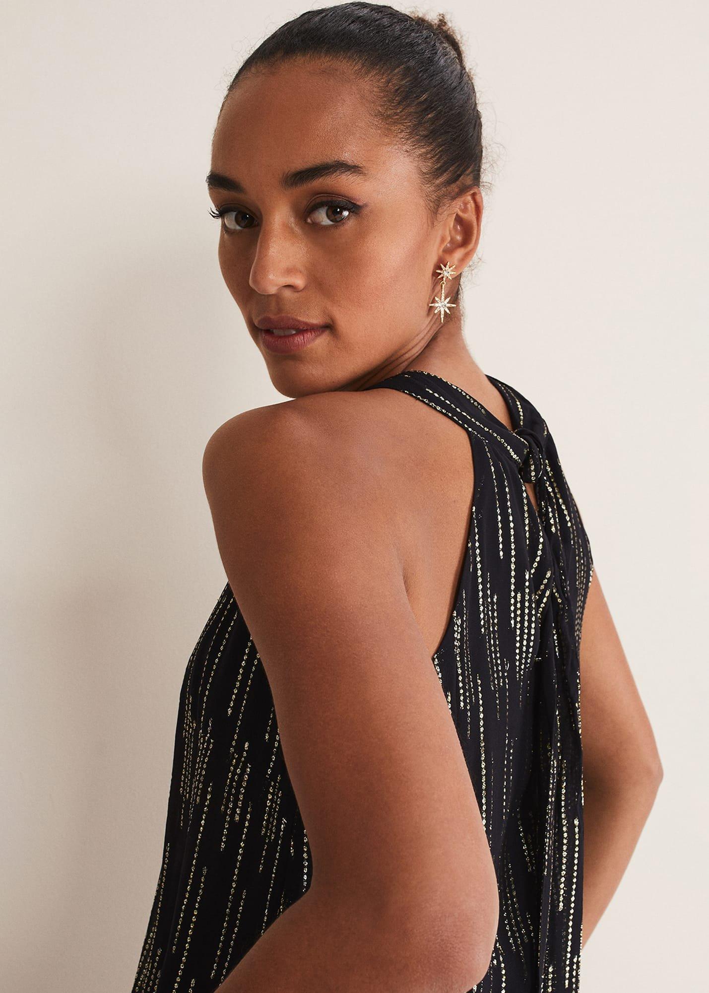 Eula Lurex Halterneck Top Co-Ord