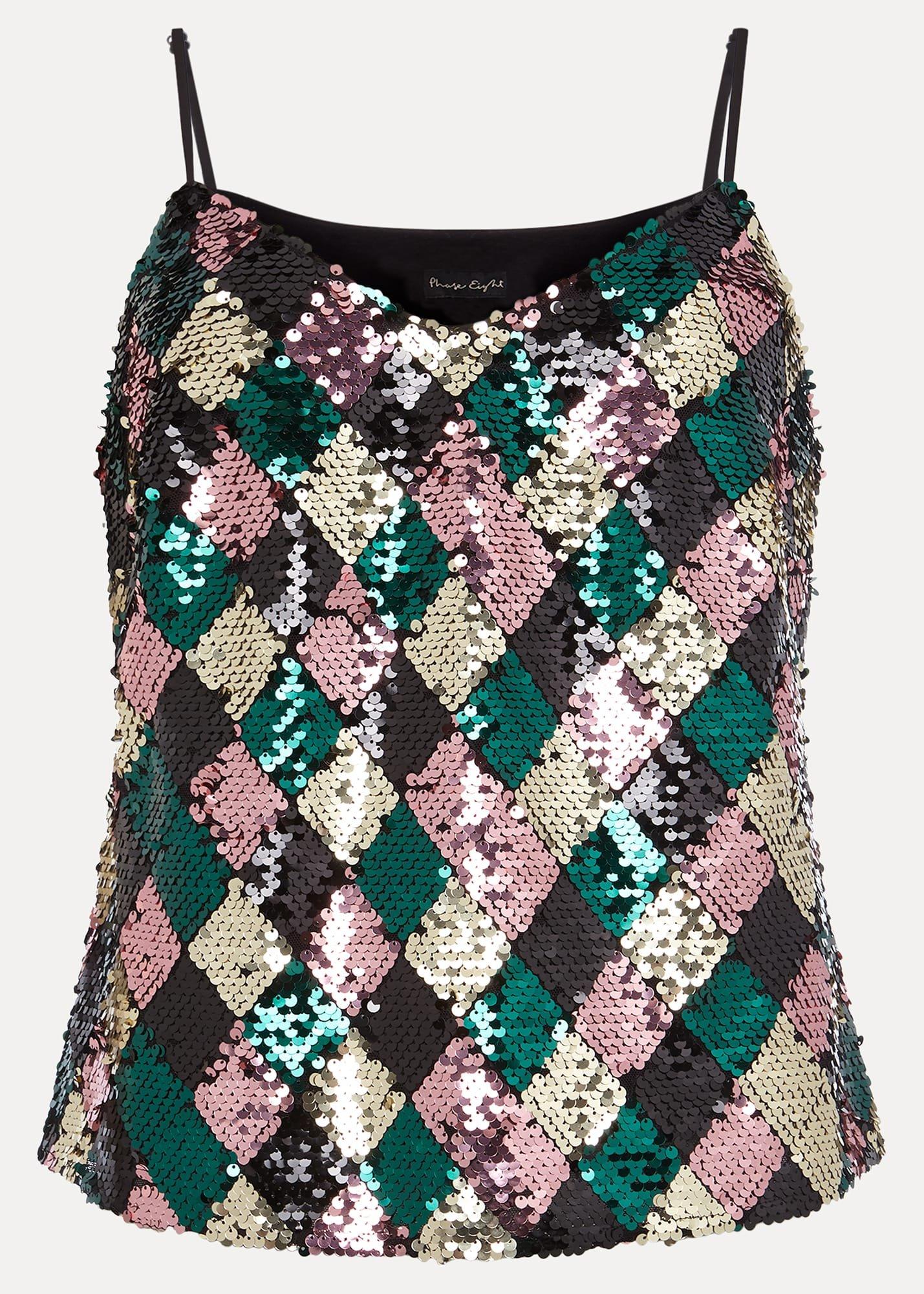 Mari Diamond Sequin Camisole Co-Ord