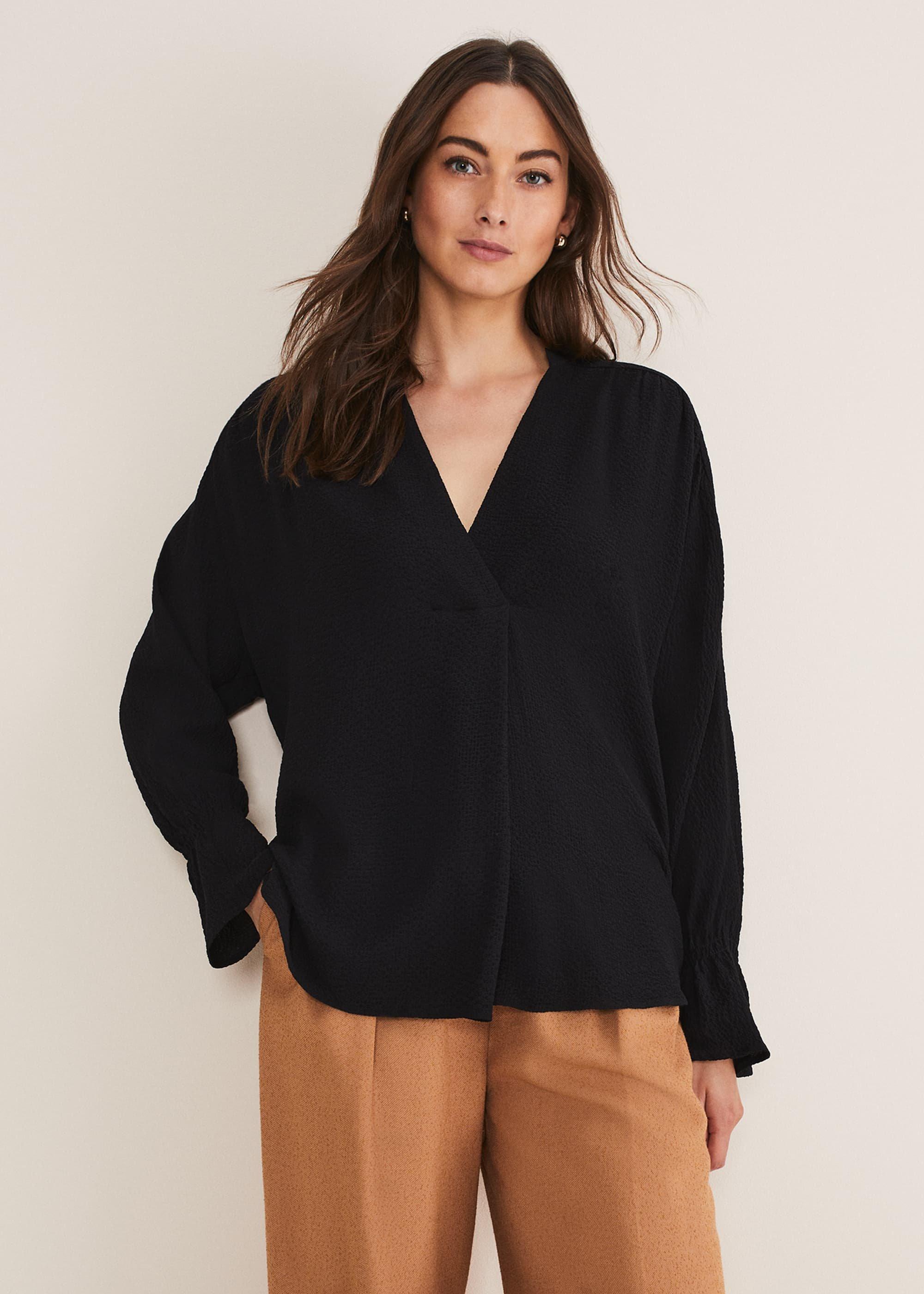Kym V-Neck Textured Blouse