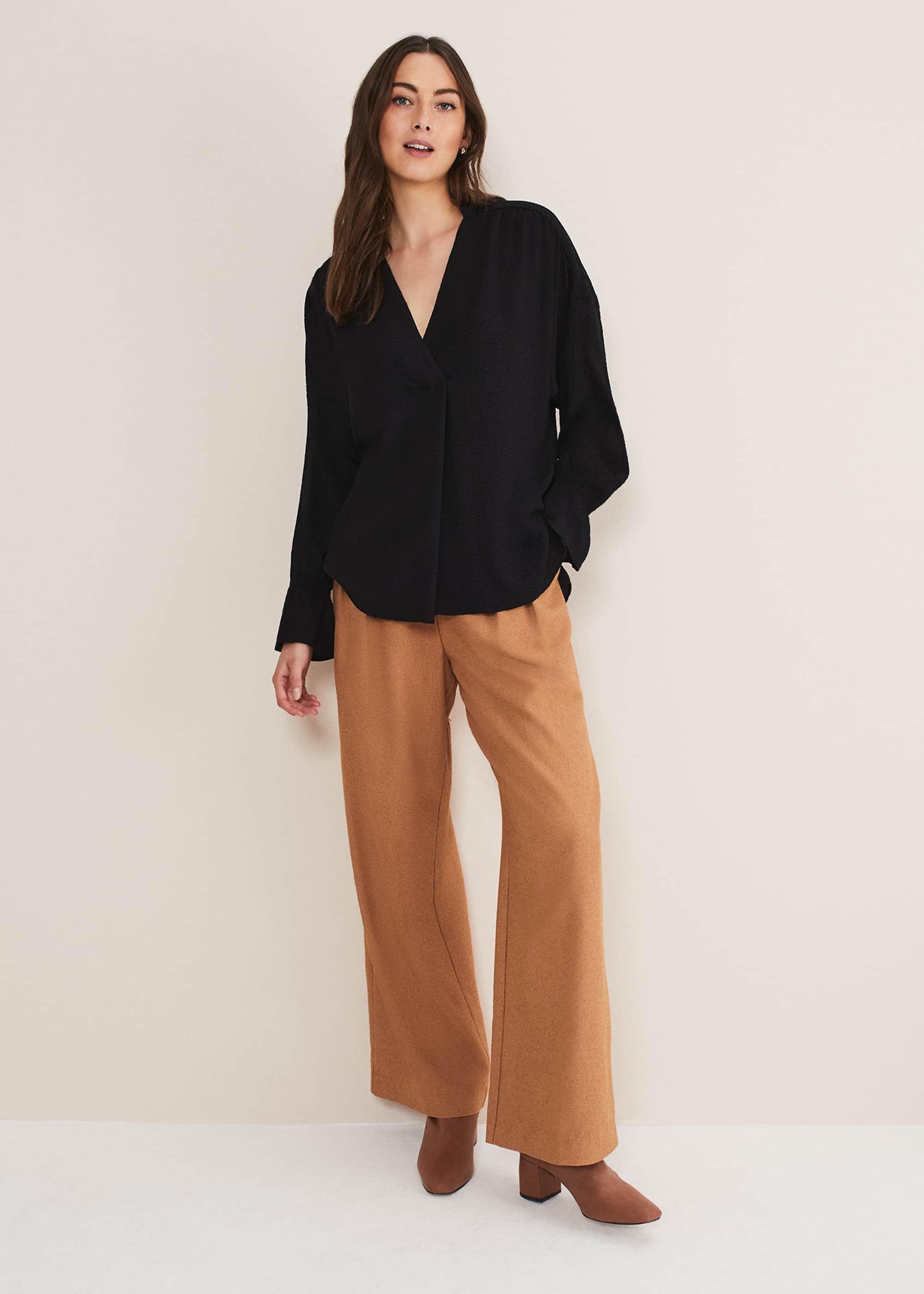 Kym V-Neck Textured Blouse