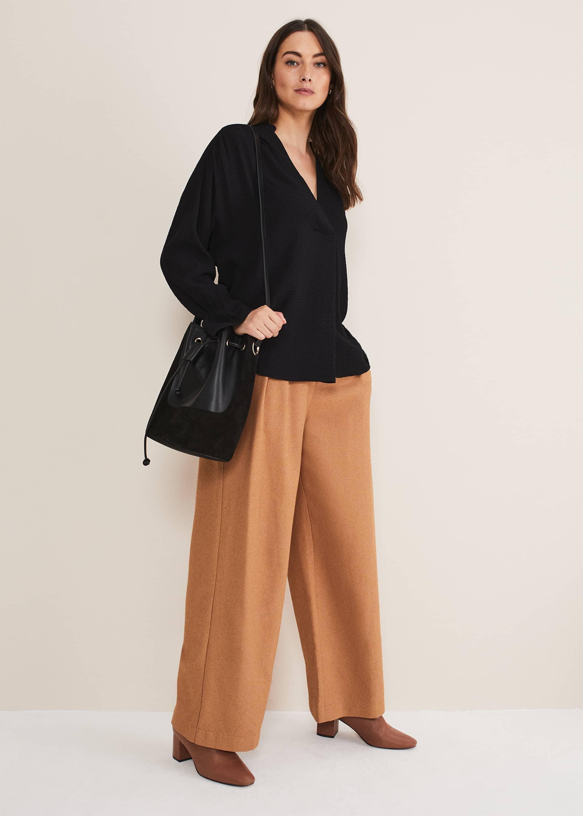 Kym V-Neck Textured Blouse