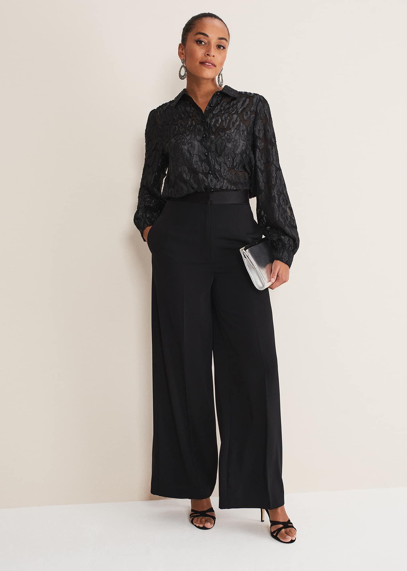 Tate Leopard Jacquard Blouse