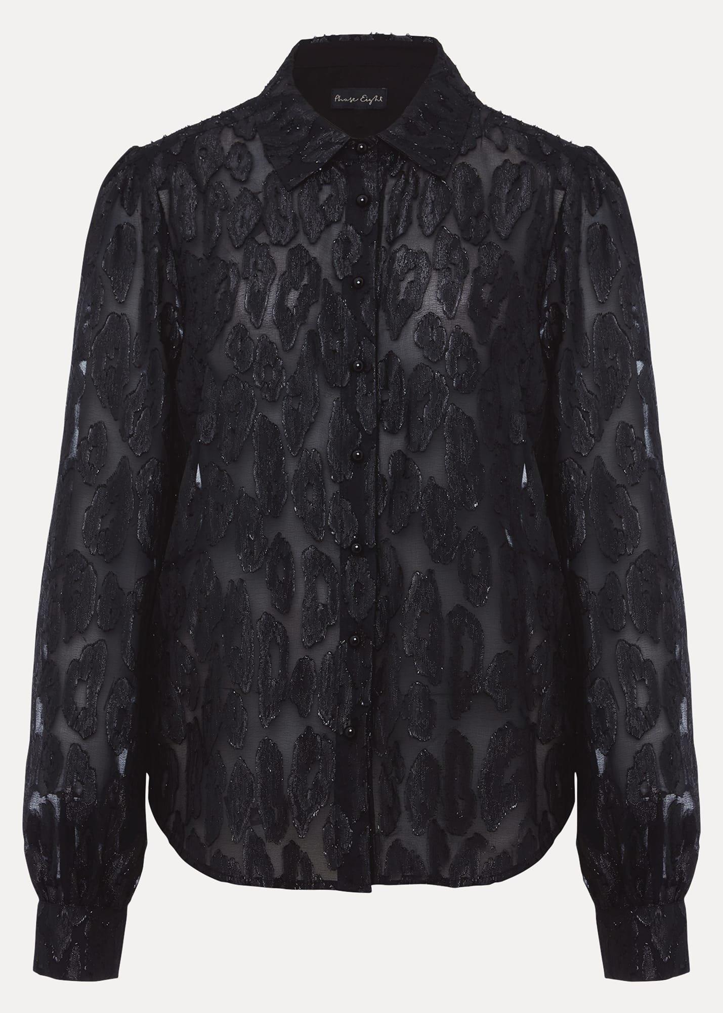 Tate Leopard Jacquard Blouse