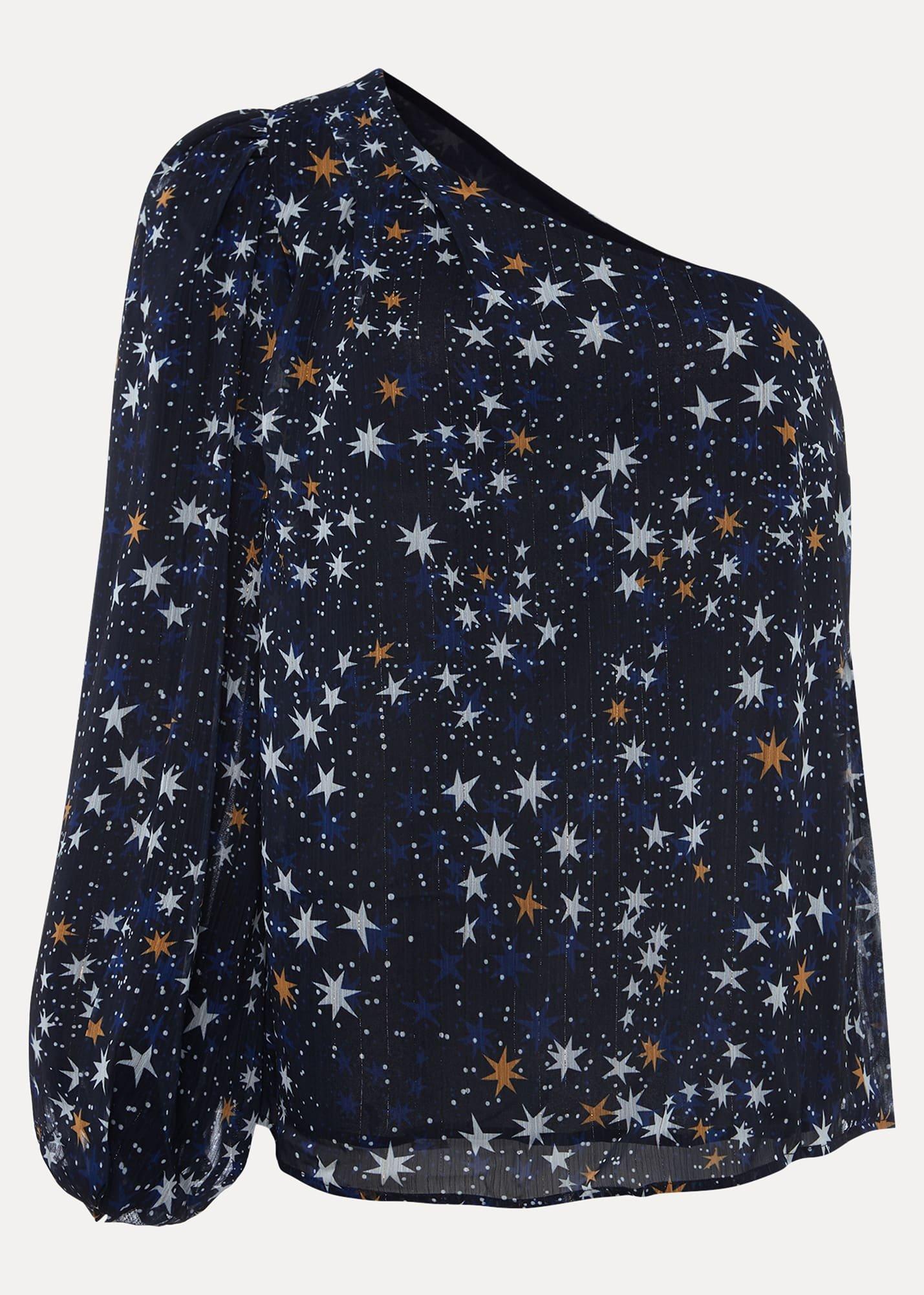 Zeba Star One Shoulder Blouse