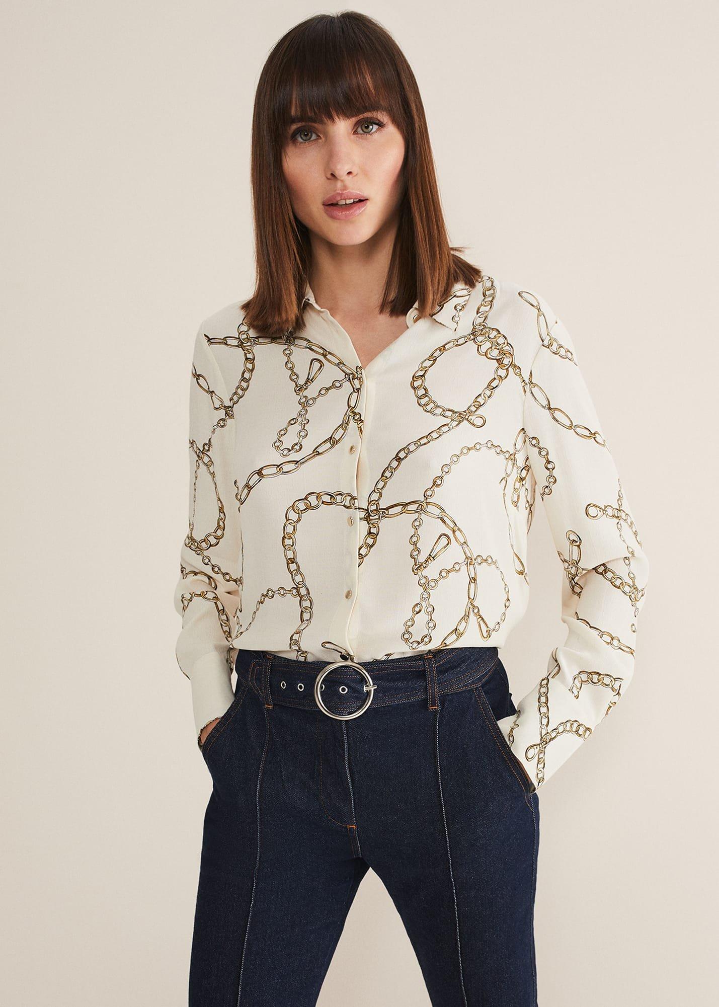 Cheska Chain Print Top