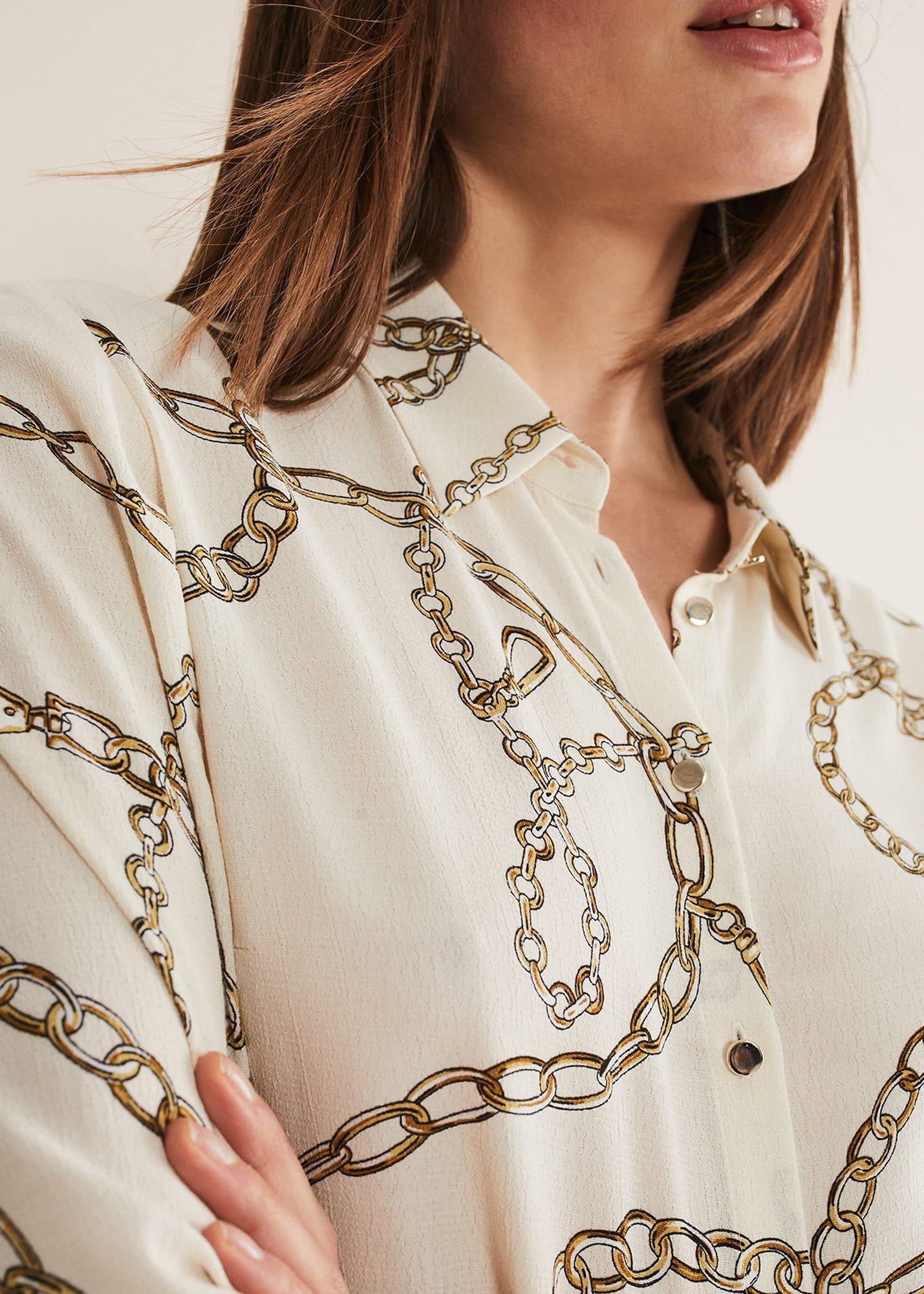 Cheska Chain Print Top
