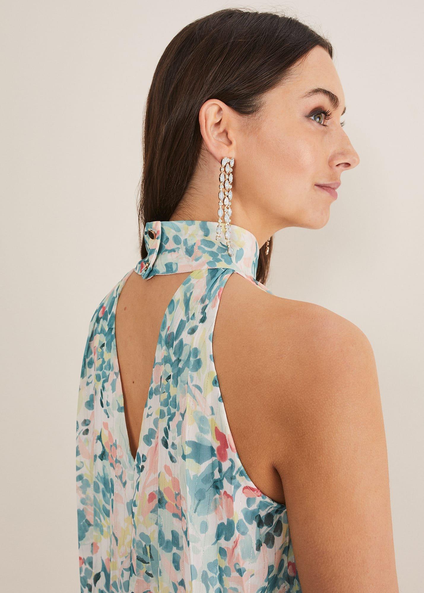 Lea Floral Pleat Blouse