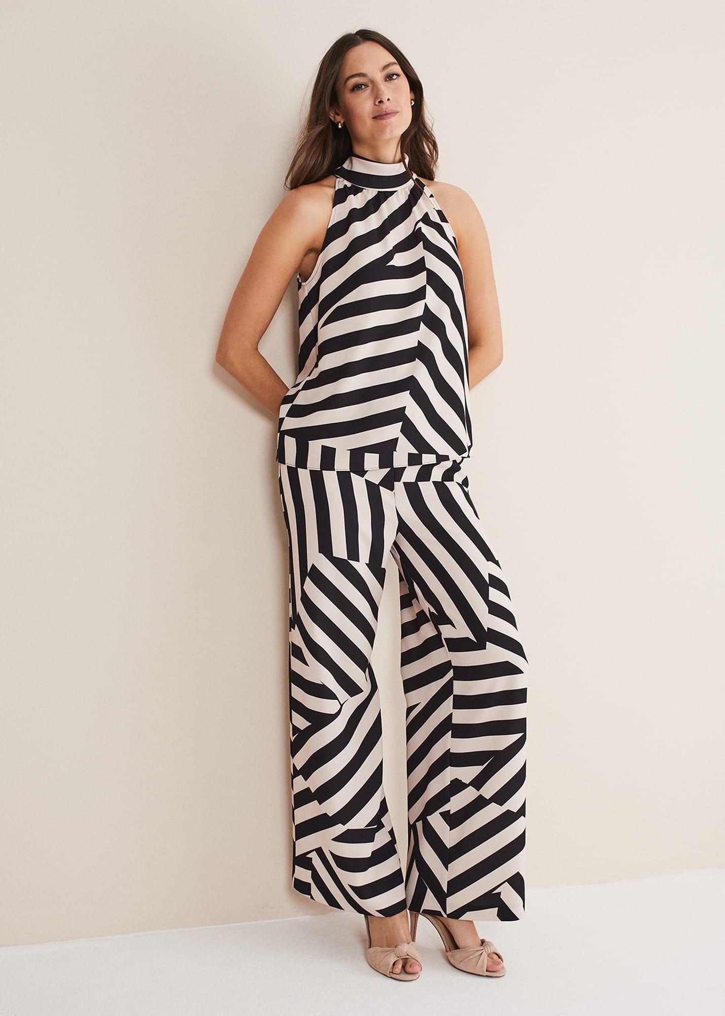 Lana Striped Halter Neck Top