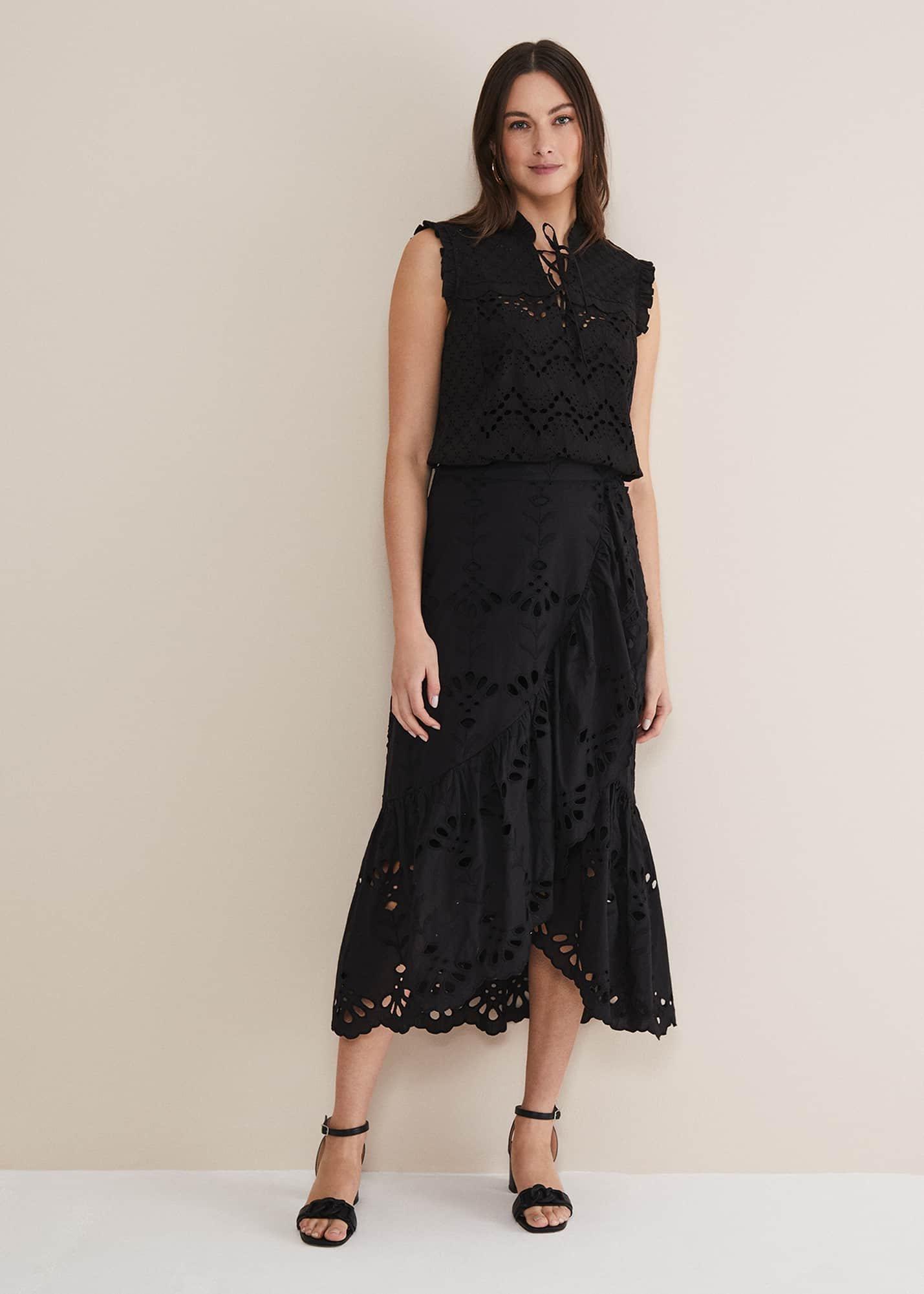 Mollie Broderie Sleeveless Blouse