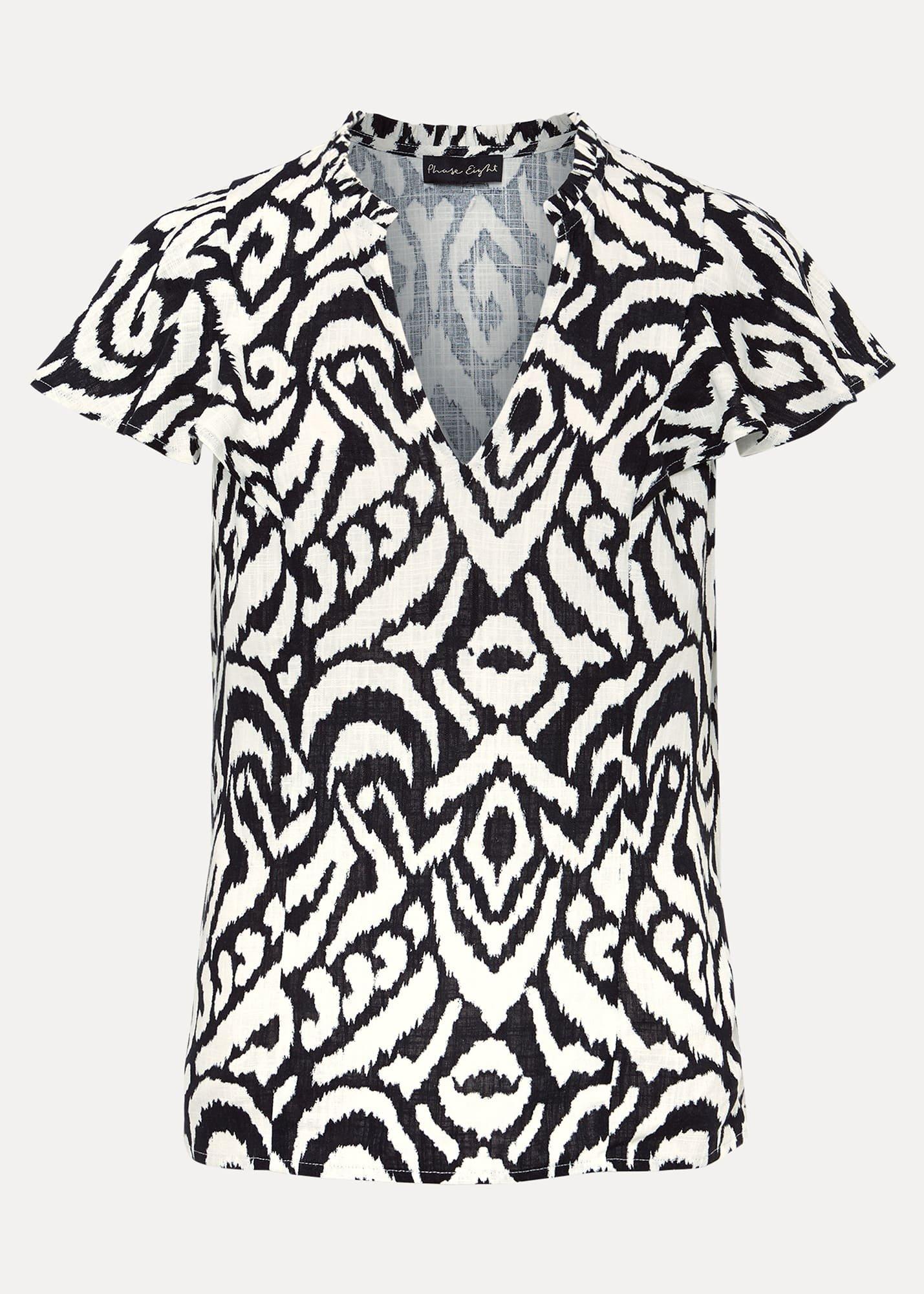 Dalia Ikat Ruffle Top