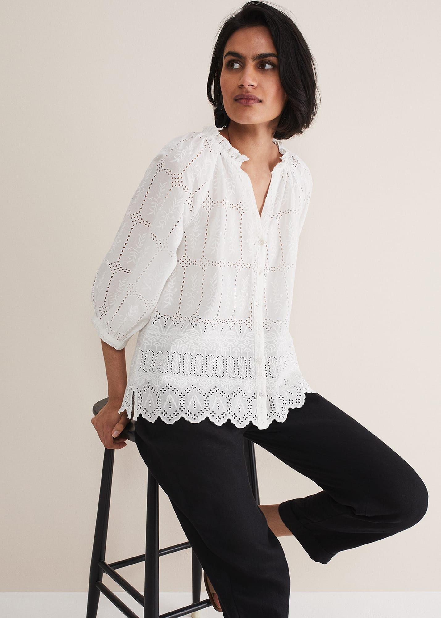 Sierra Broderie Blouse