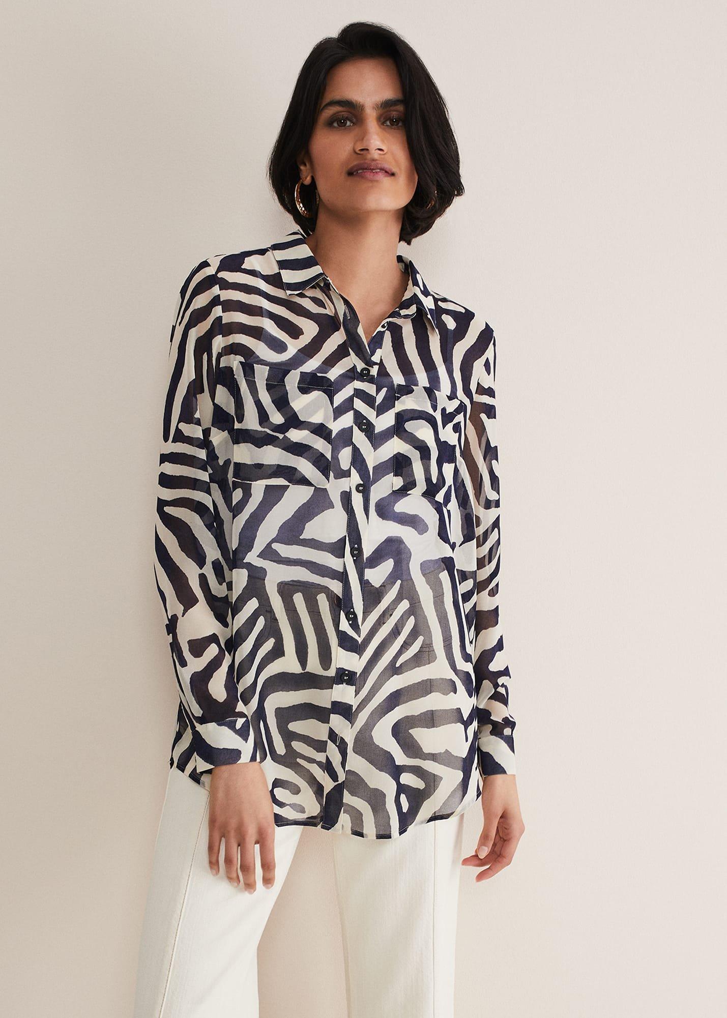 Isabella Zebra Print Blouse