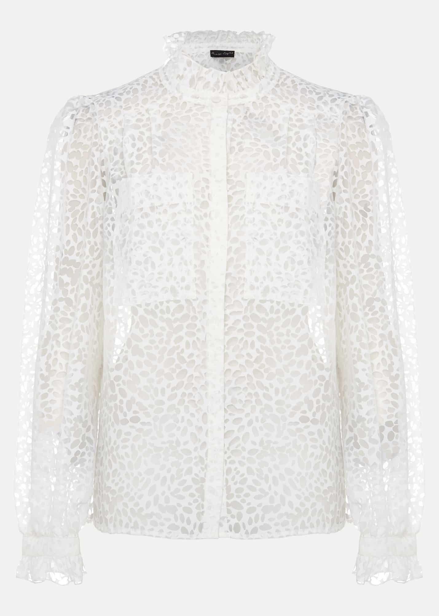 Astella Ruffle Burnout Blouse