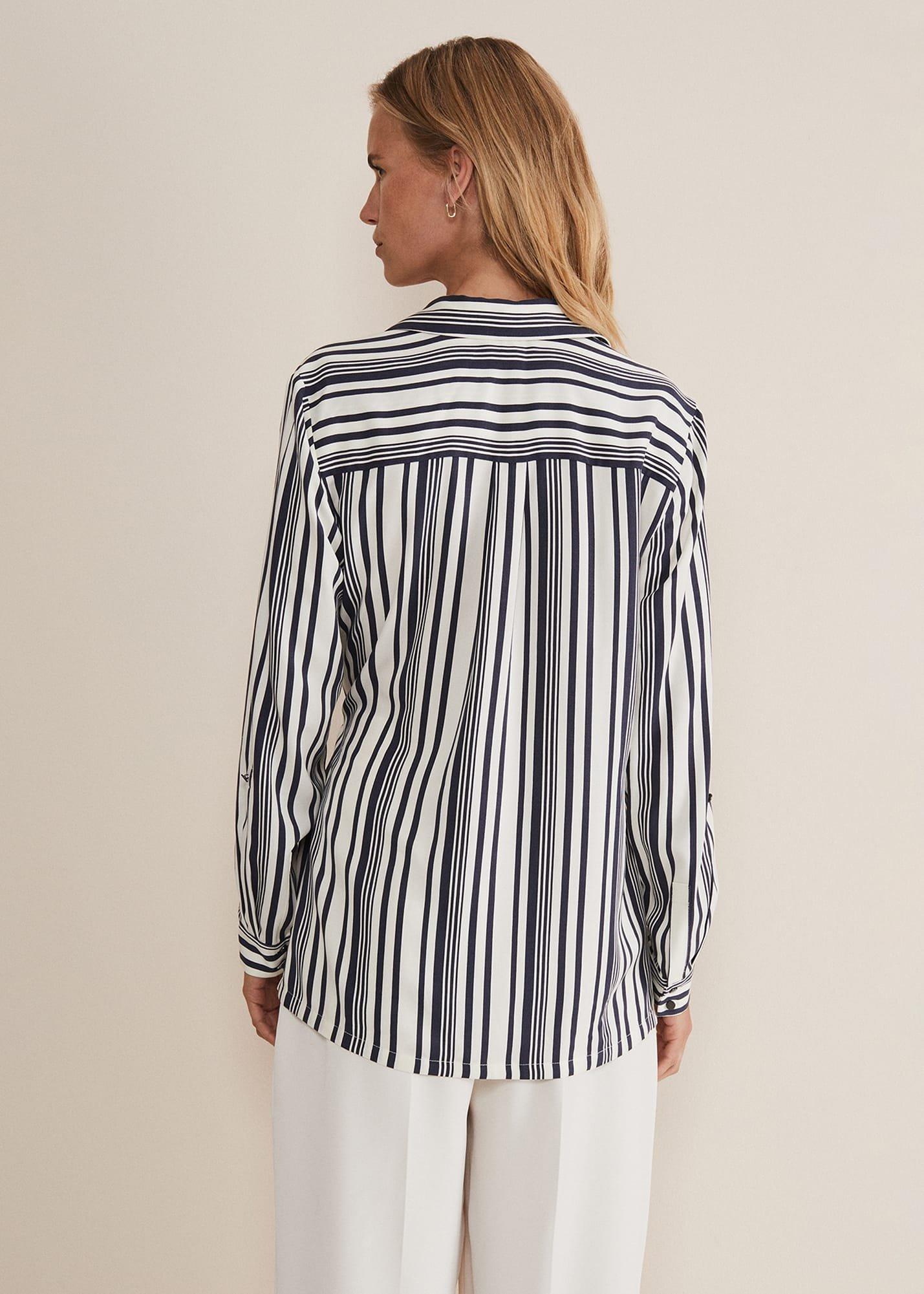 Dalila Striped Wrap Blouse