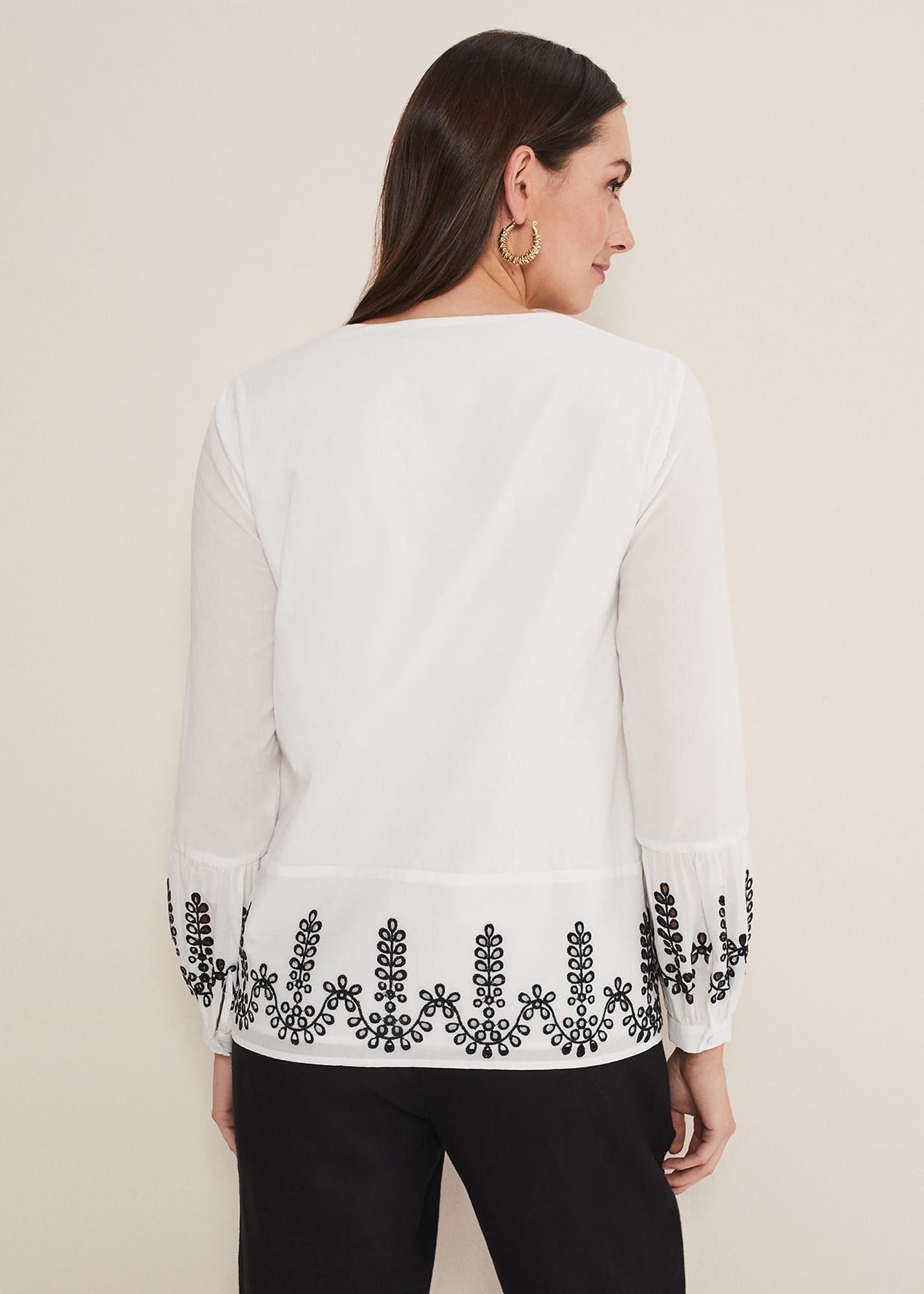 Joselyn Broderie Detailed Blouse