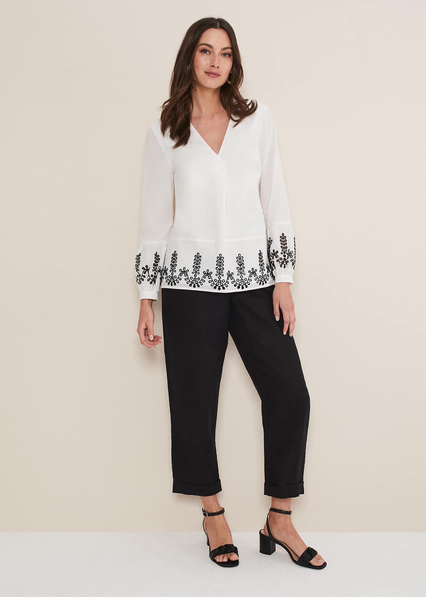 Joselyn Broderie Detailed Blouse