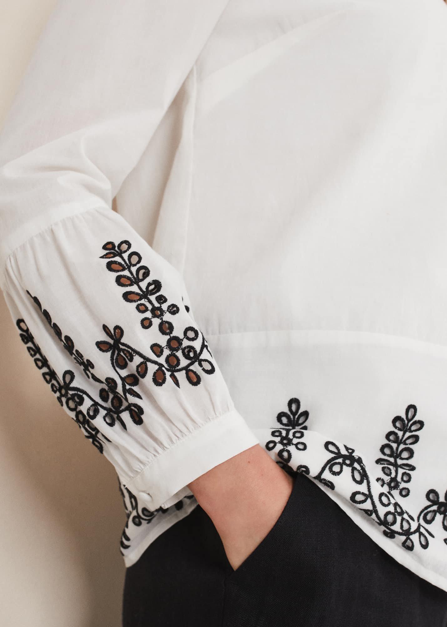 Joselyn Broderie Detailed Blouse