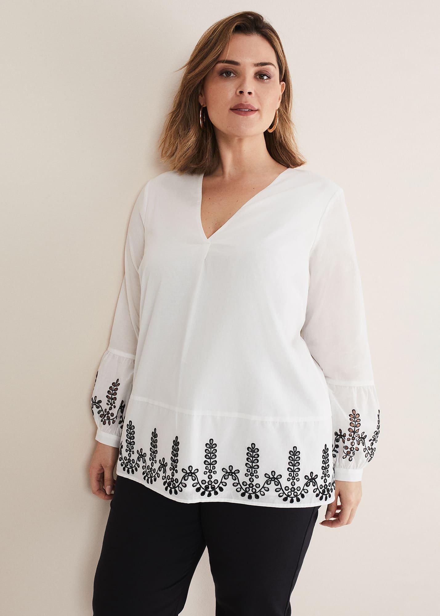 Joselyn Broderie Detailed Blouse