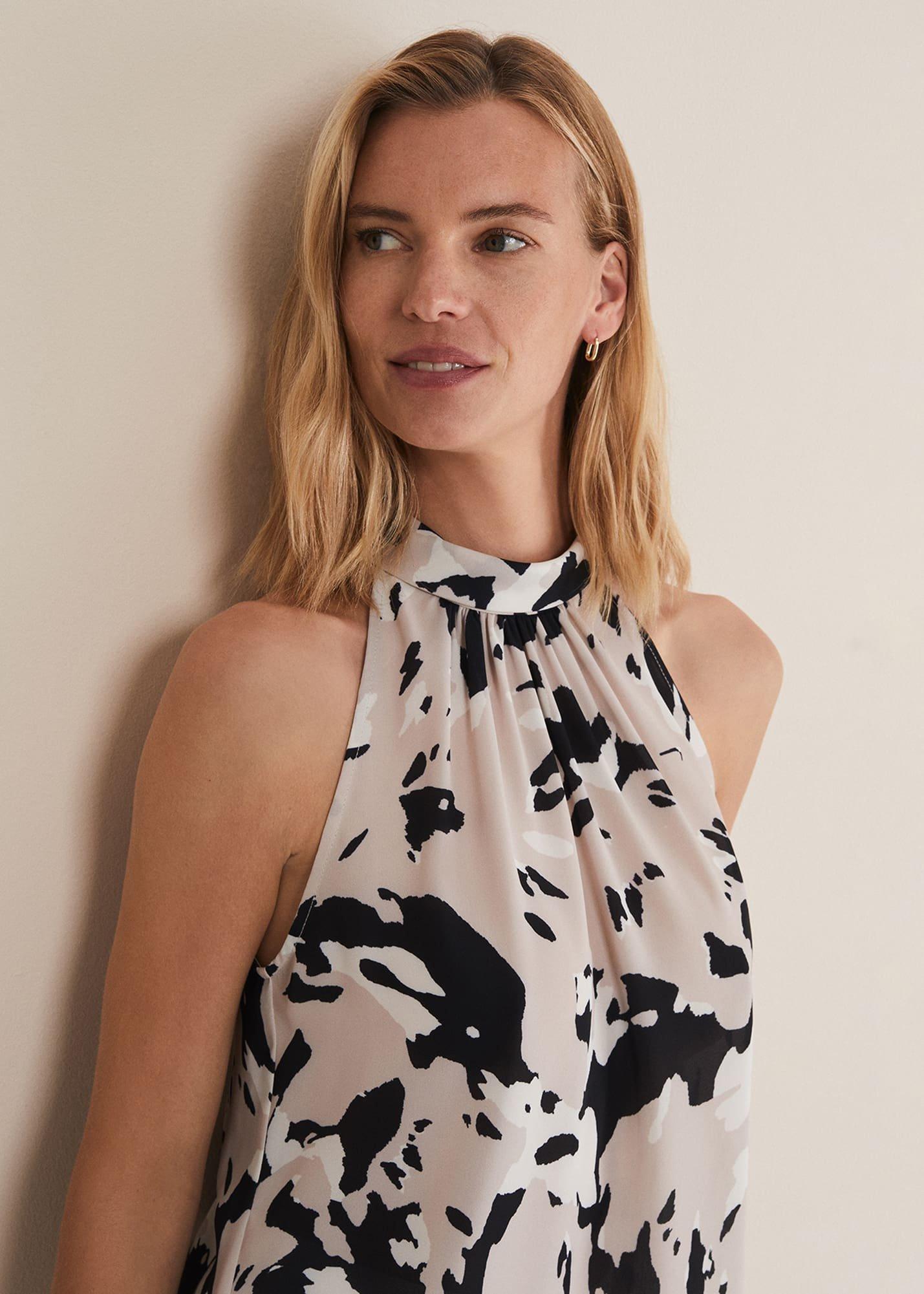 Sejal Printed Halter Neck Top