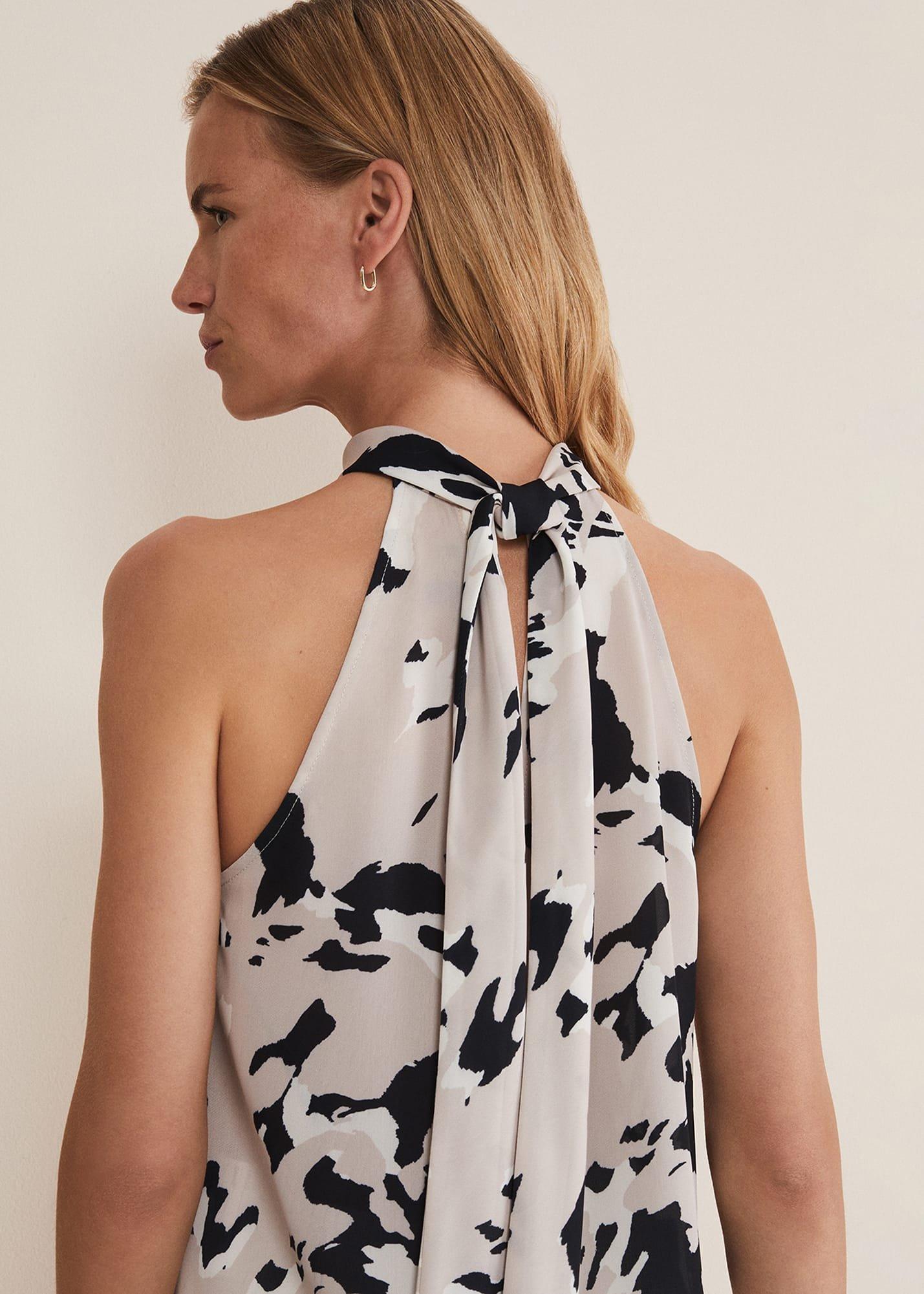 Sejal Printed Halter Neck Top