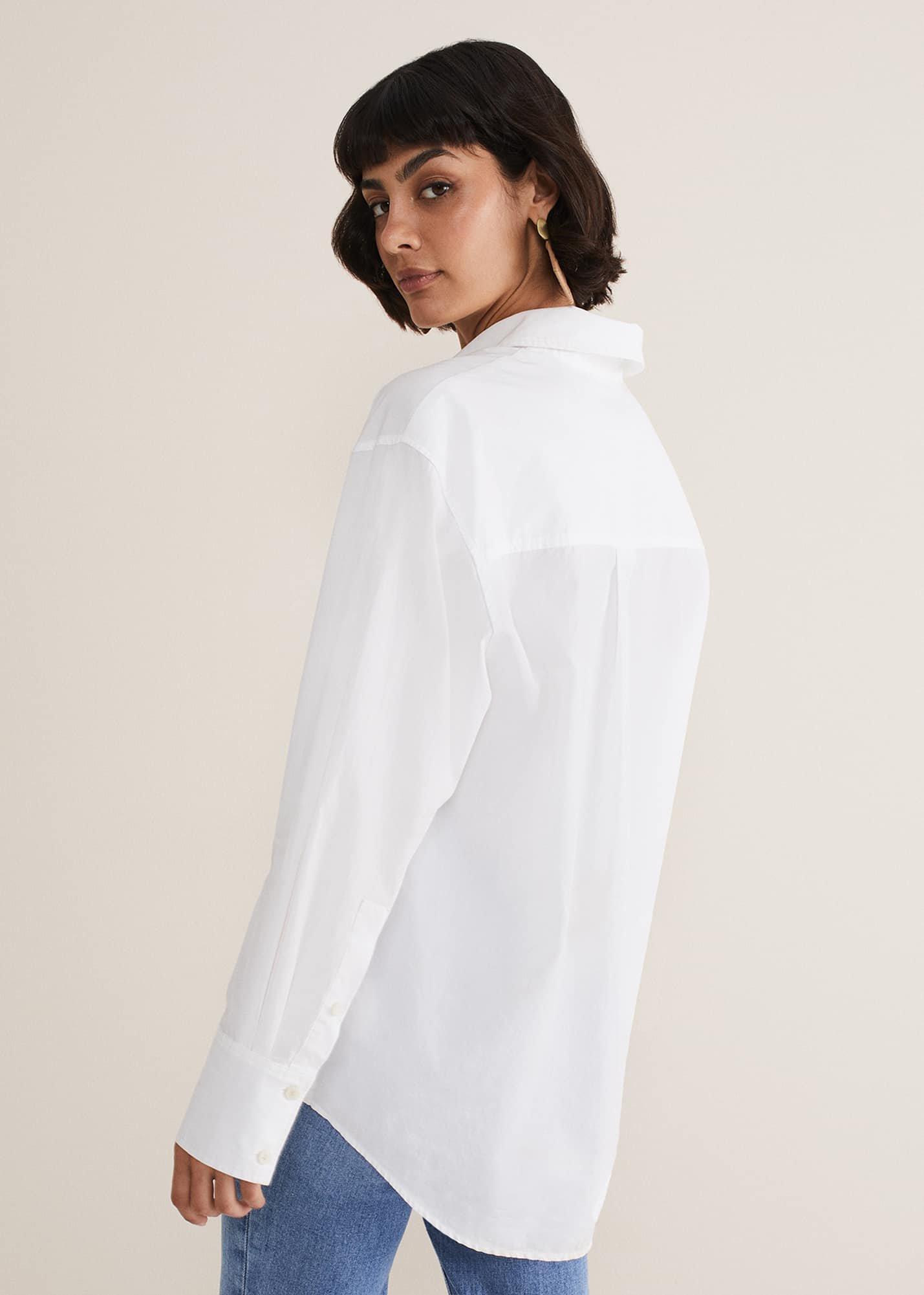 White Cotton Oversized Shirt