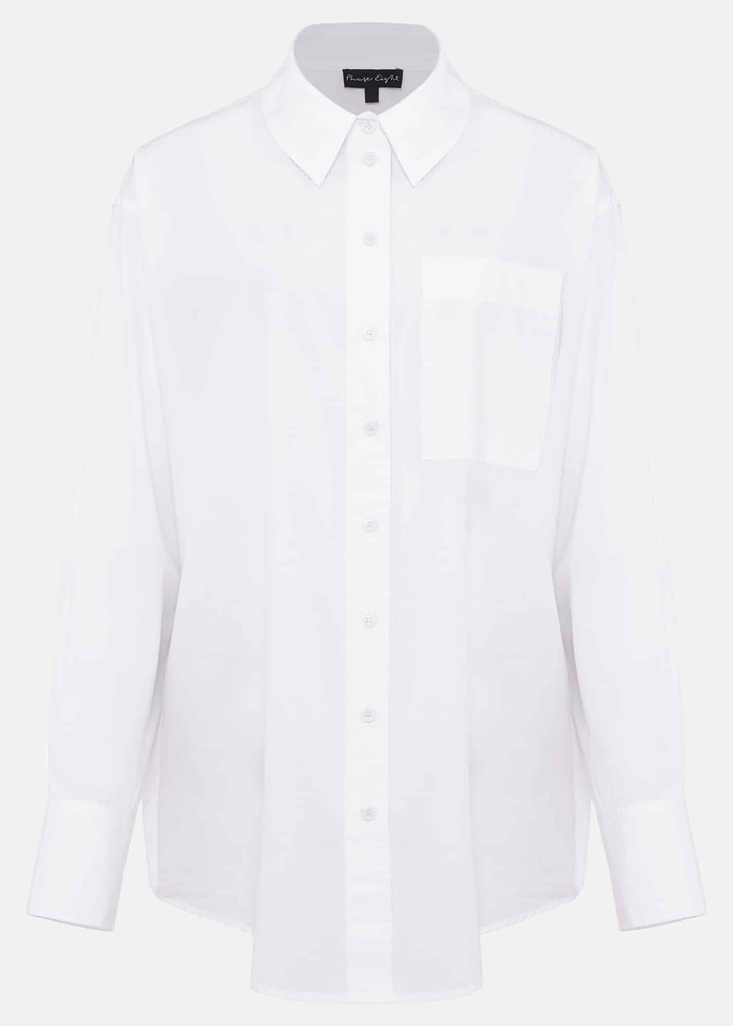 White Cotton Oversized Shirt
