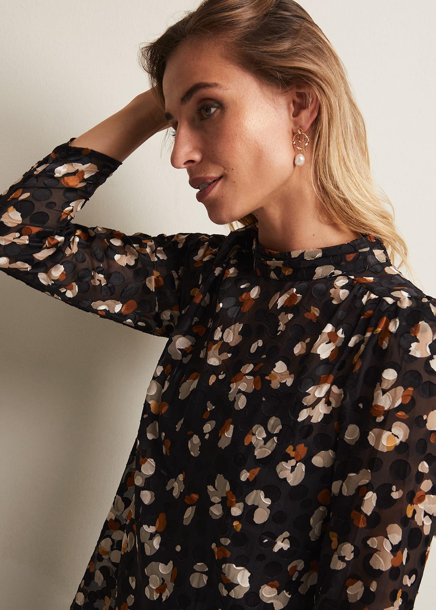 Jacey Leopard Spot Blouse