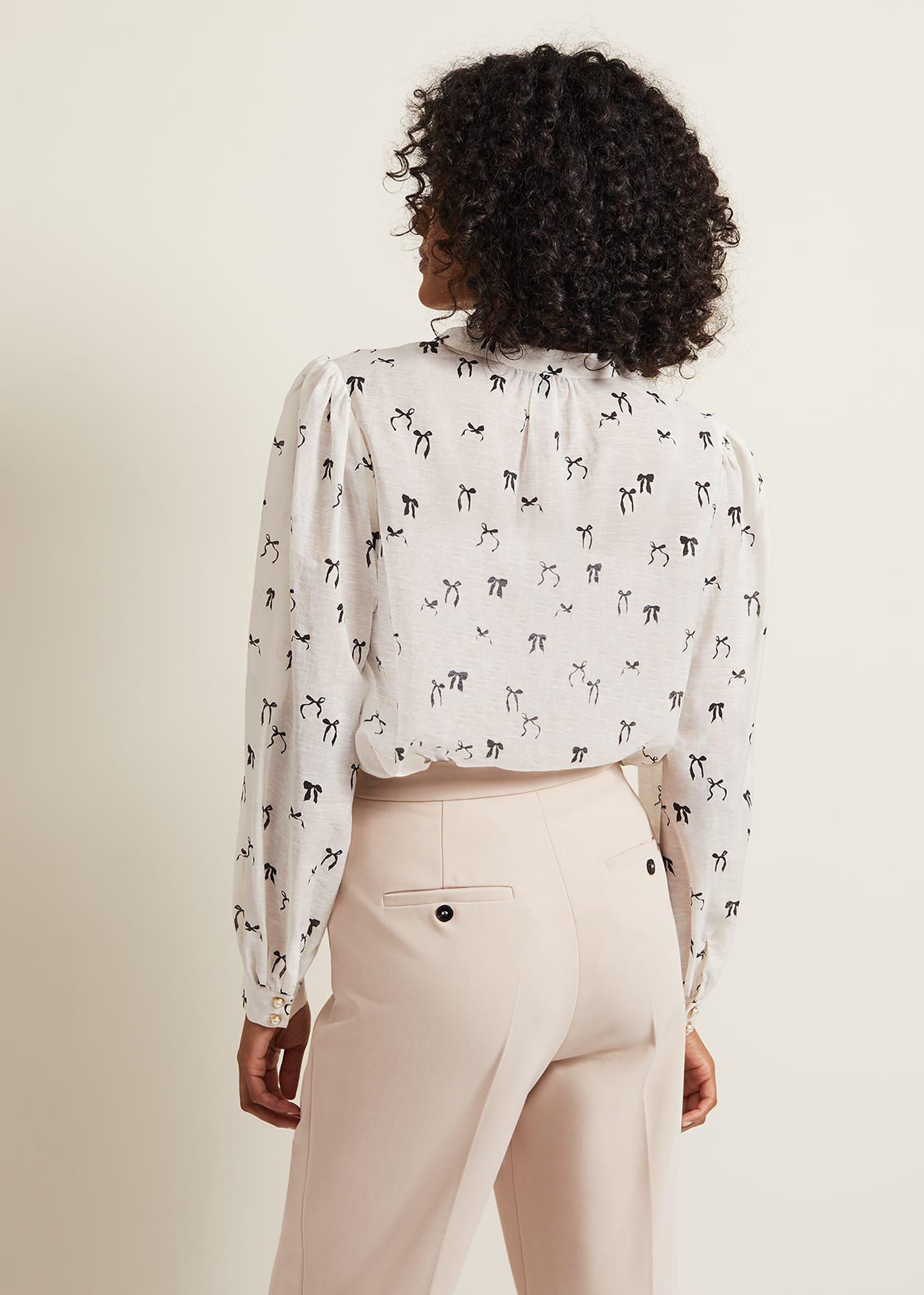 Taytum Bow Print Blouse