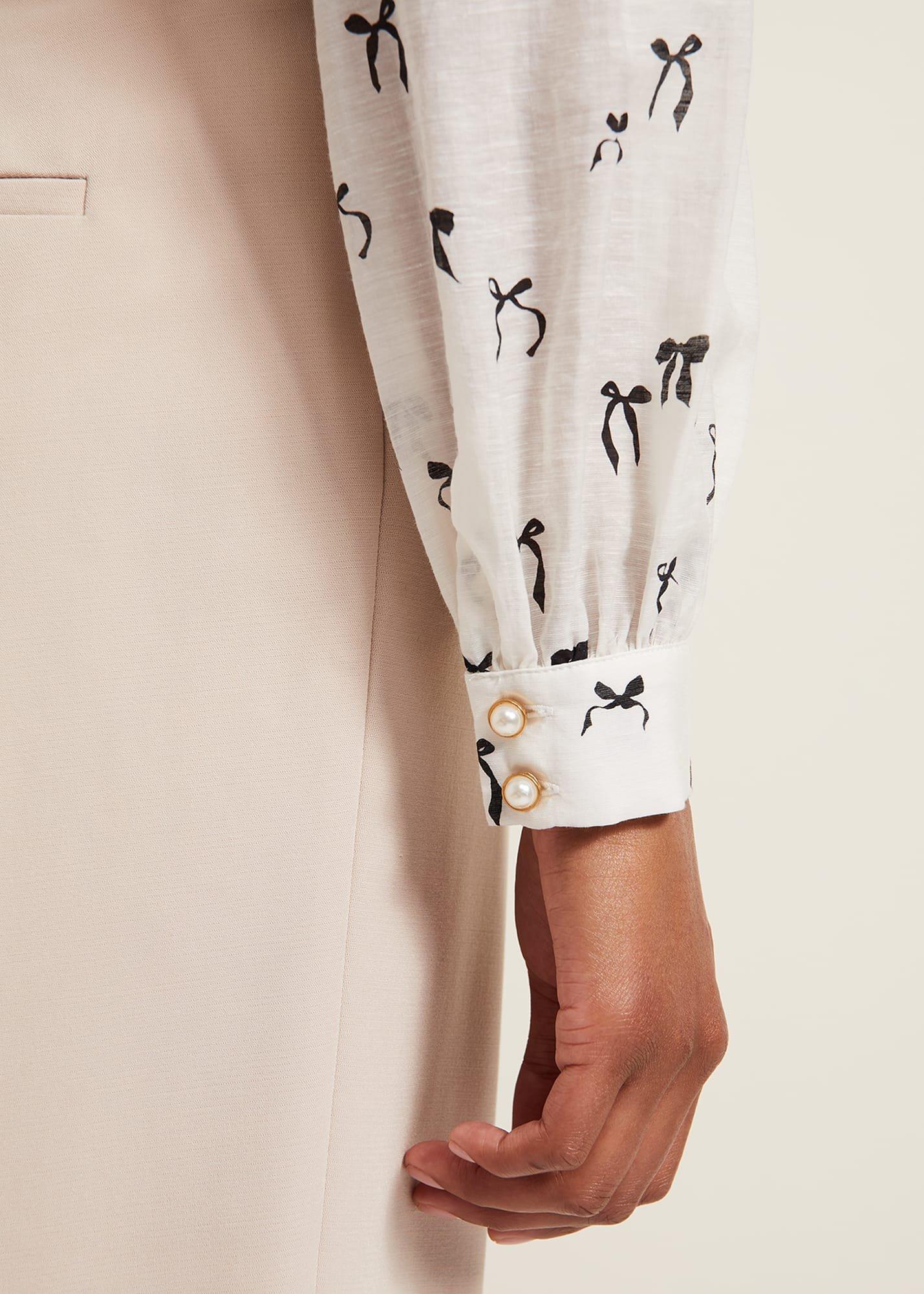 Taytum Bow Print Blouse