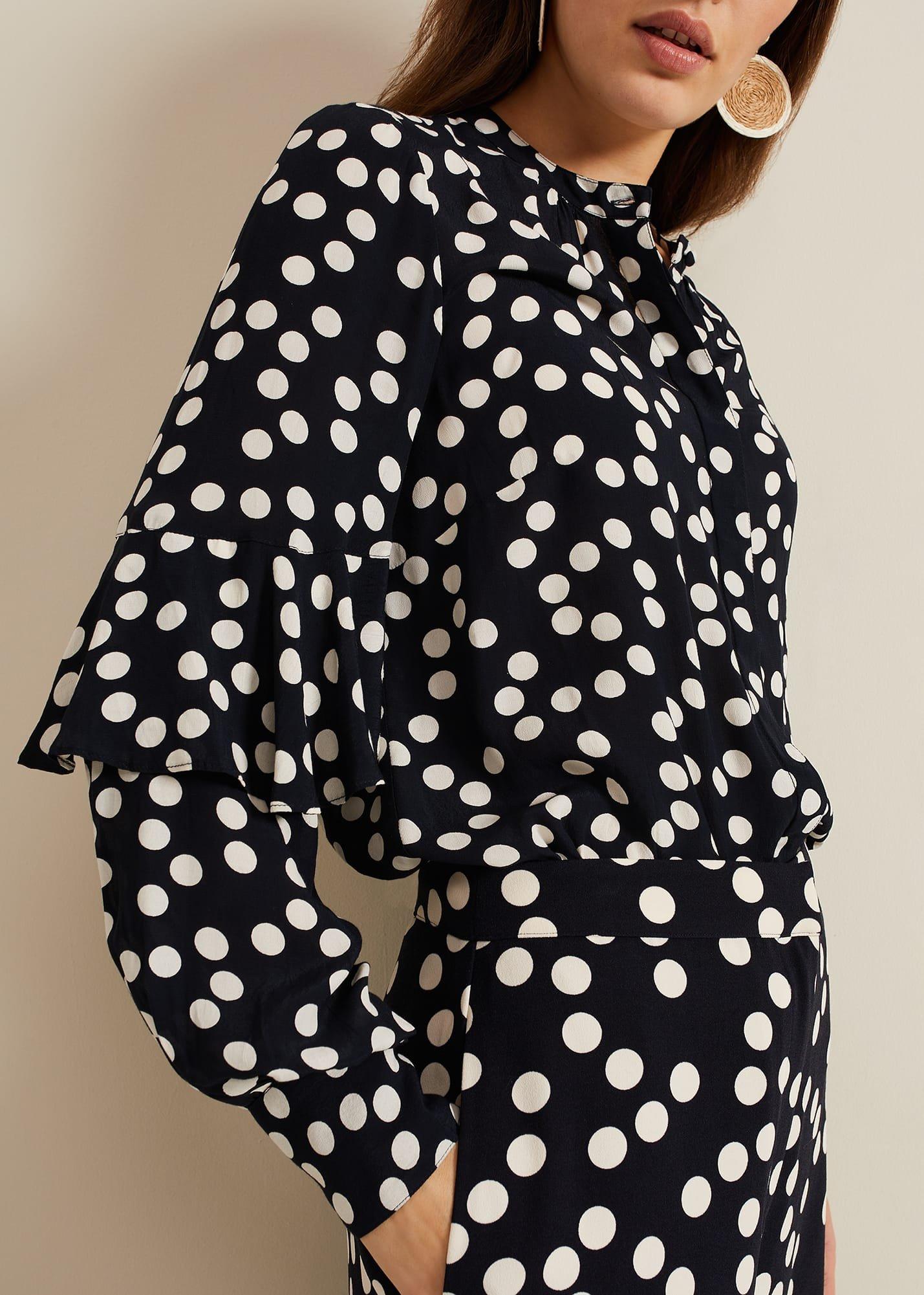 Peyton Polka Dot Frill Blouse