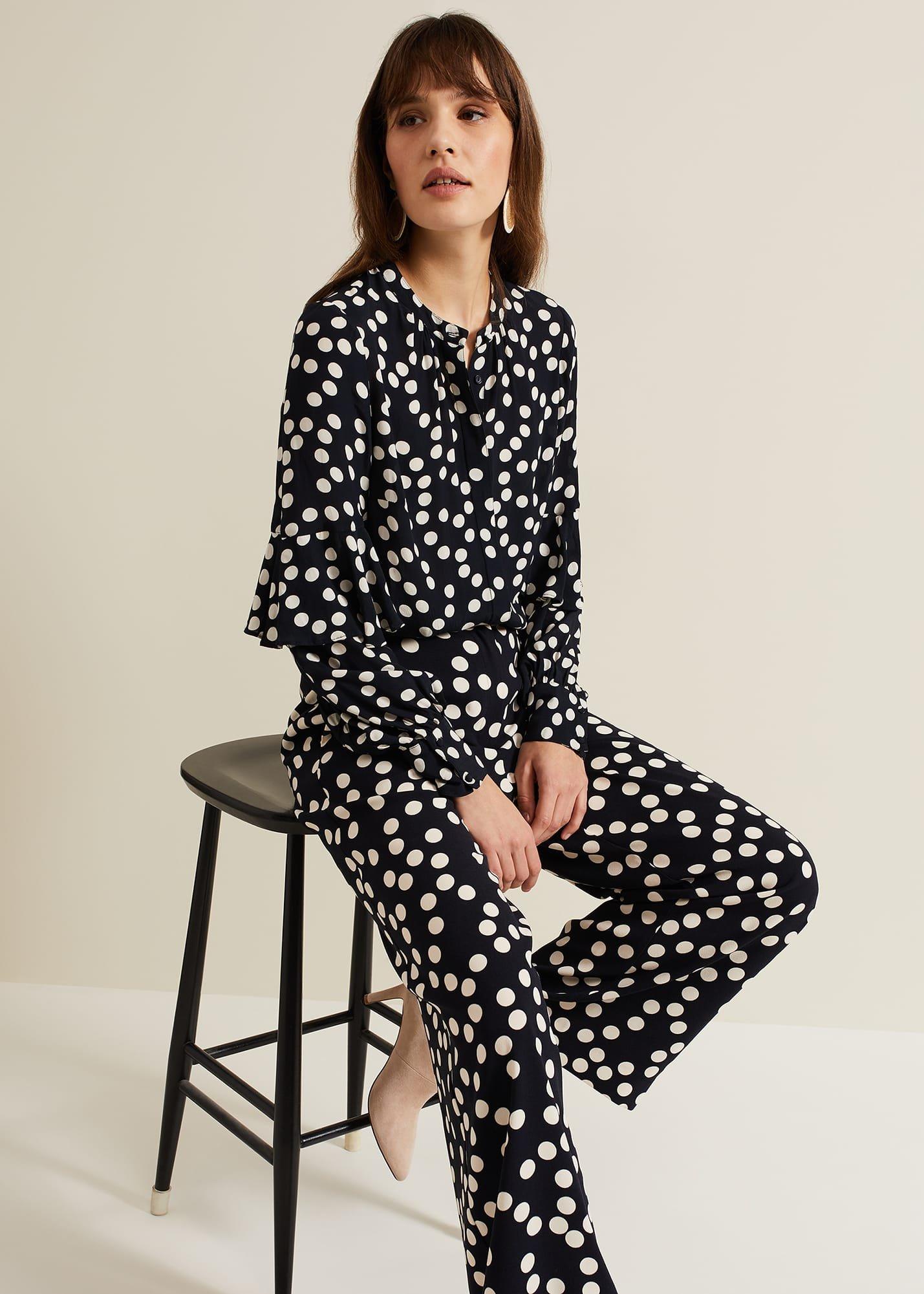 Peyton Polka Dot Frill Blouse