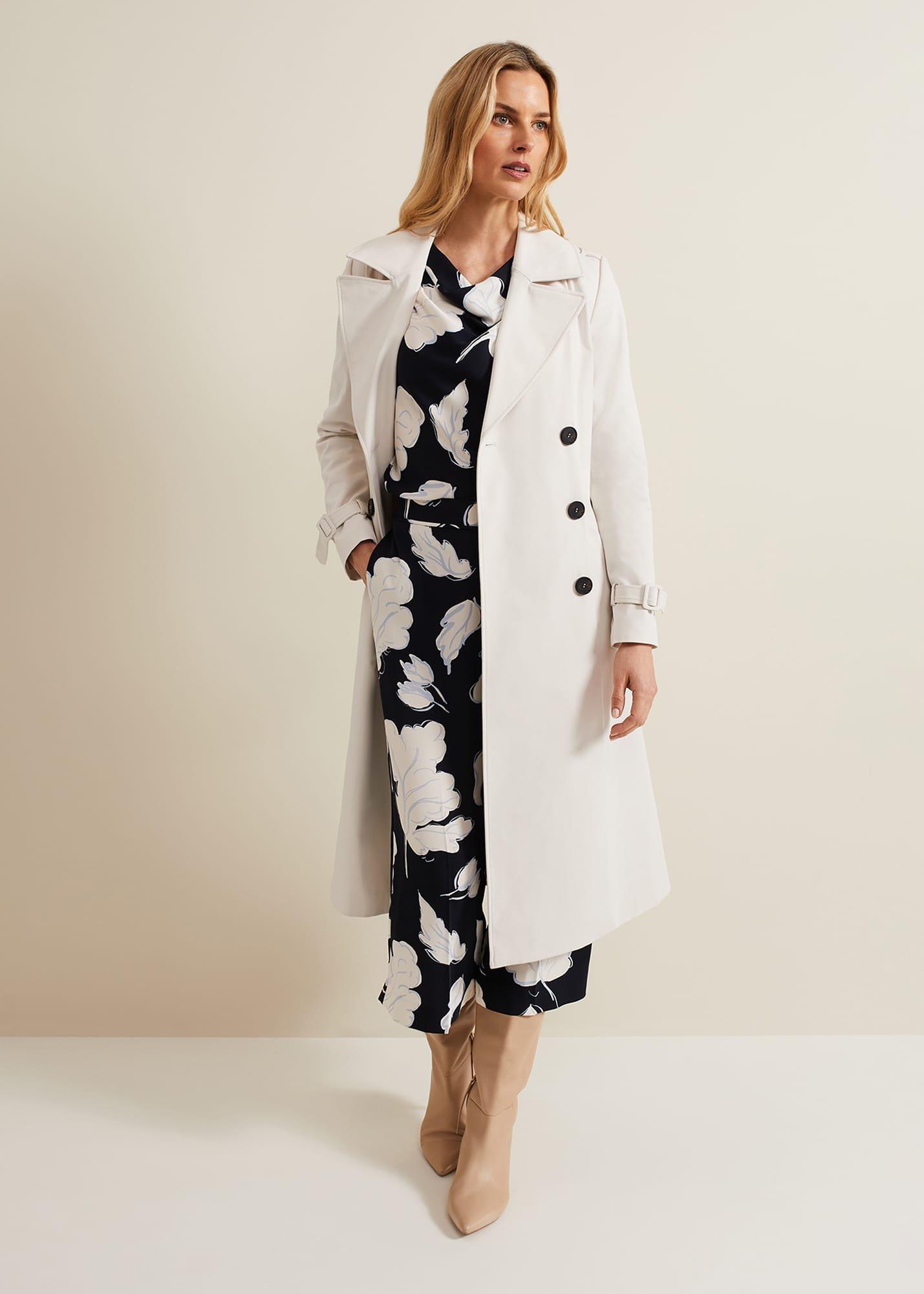 Noelle Leaf Print Cowl Neck Top
