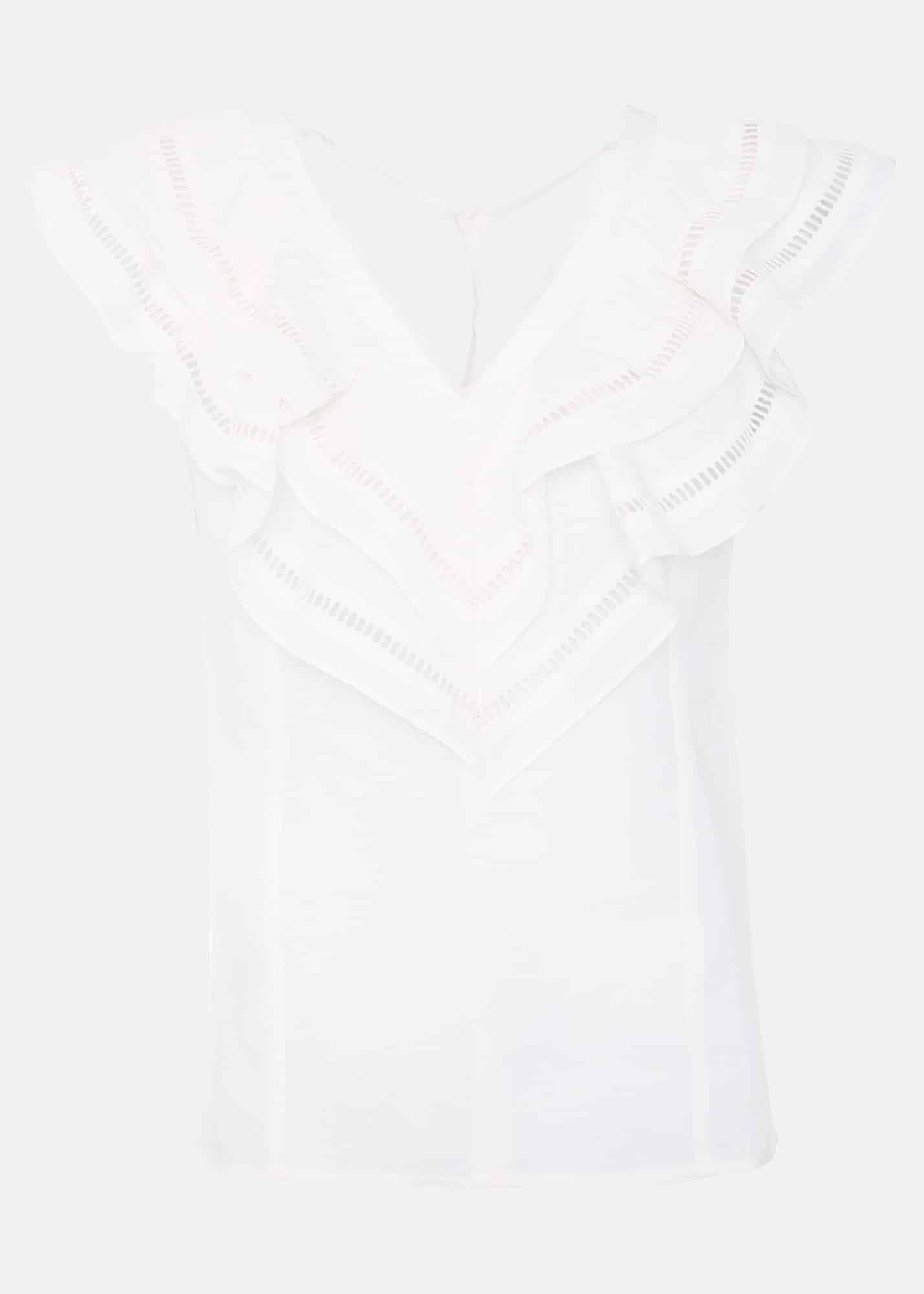 Rosey Linen Ruffle Top