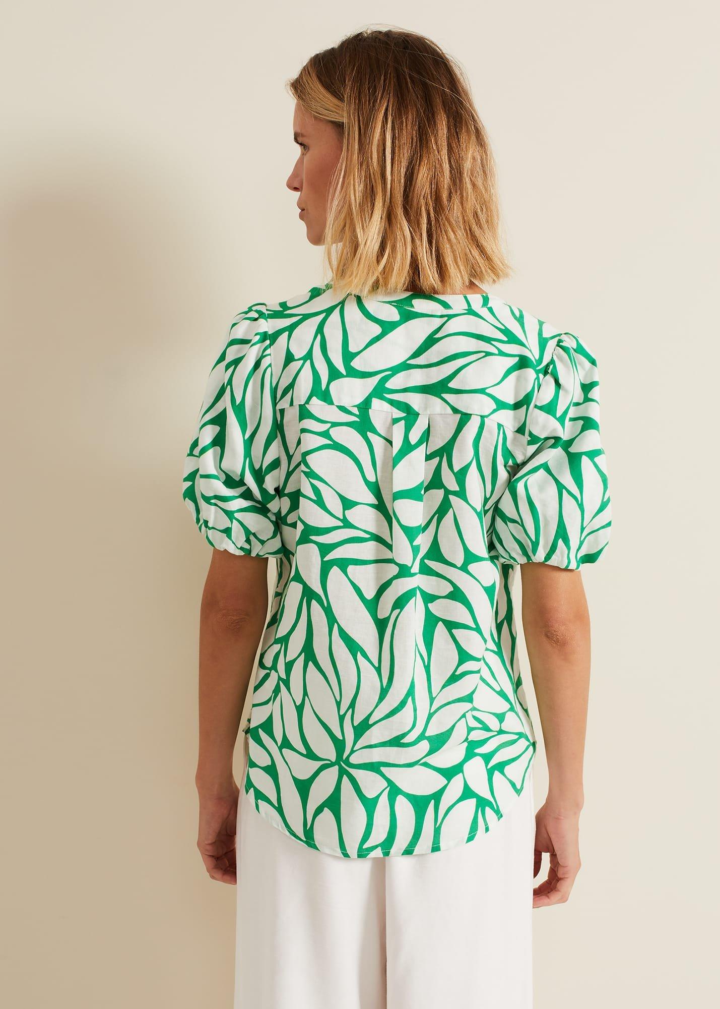 Louanna Linen Printed Shirt