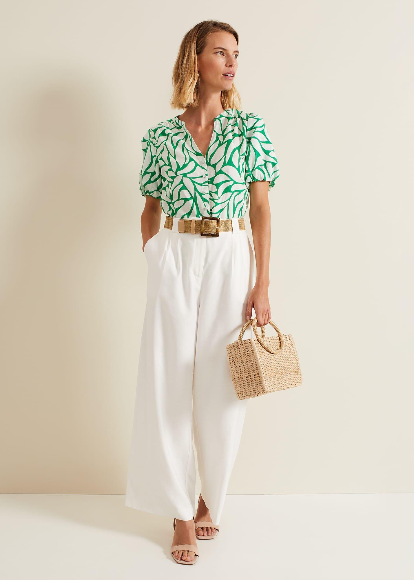 Louanna Linen Printed Shirt