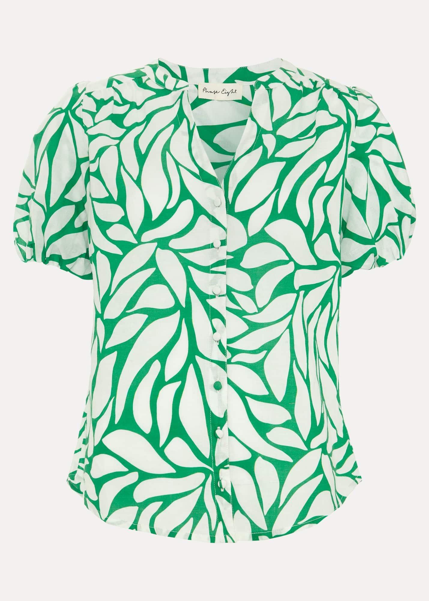 Louanna Linen Printed Shirt