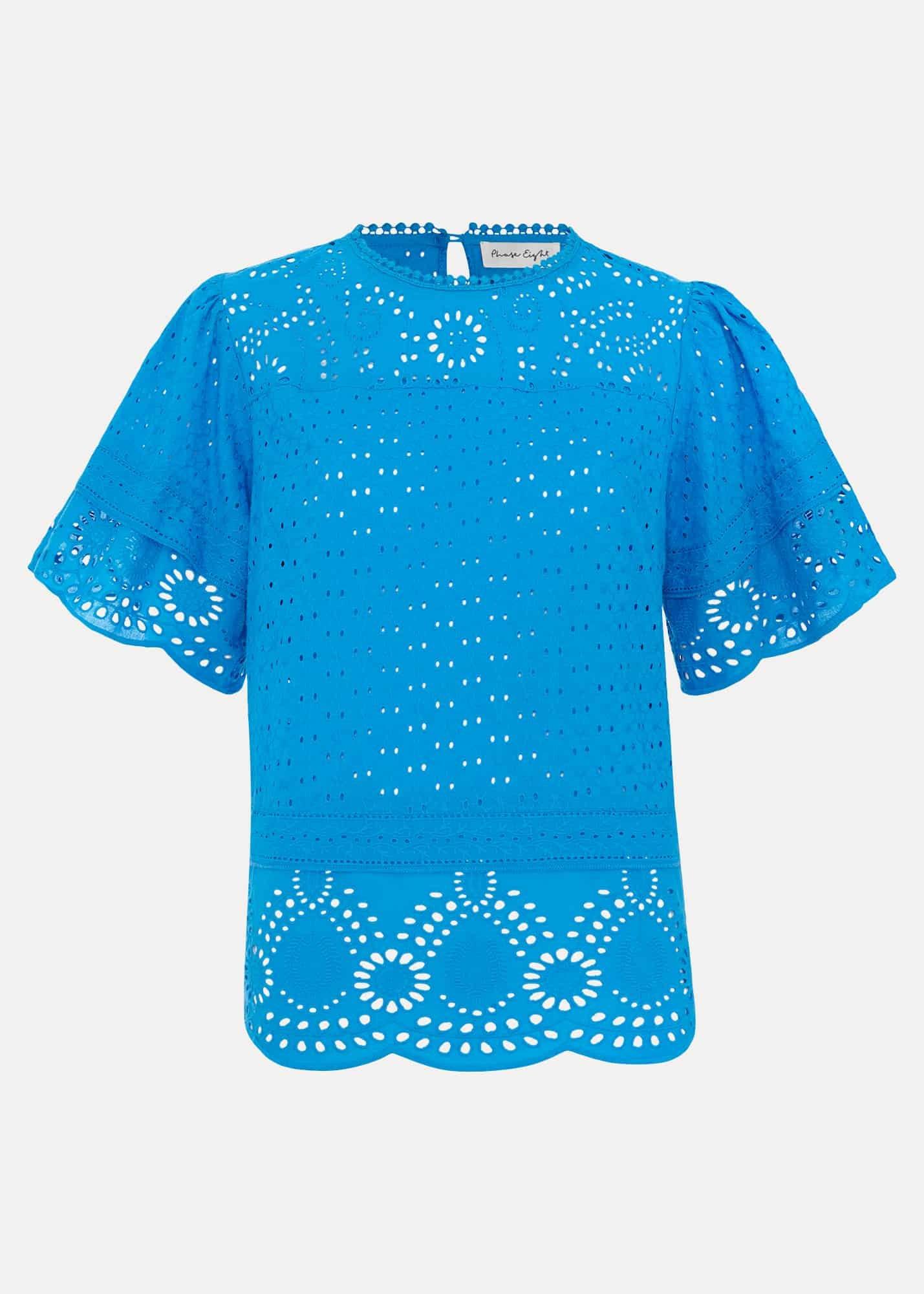 Sage Broderie Top