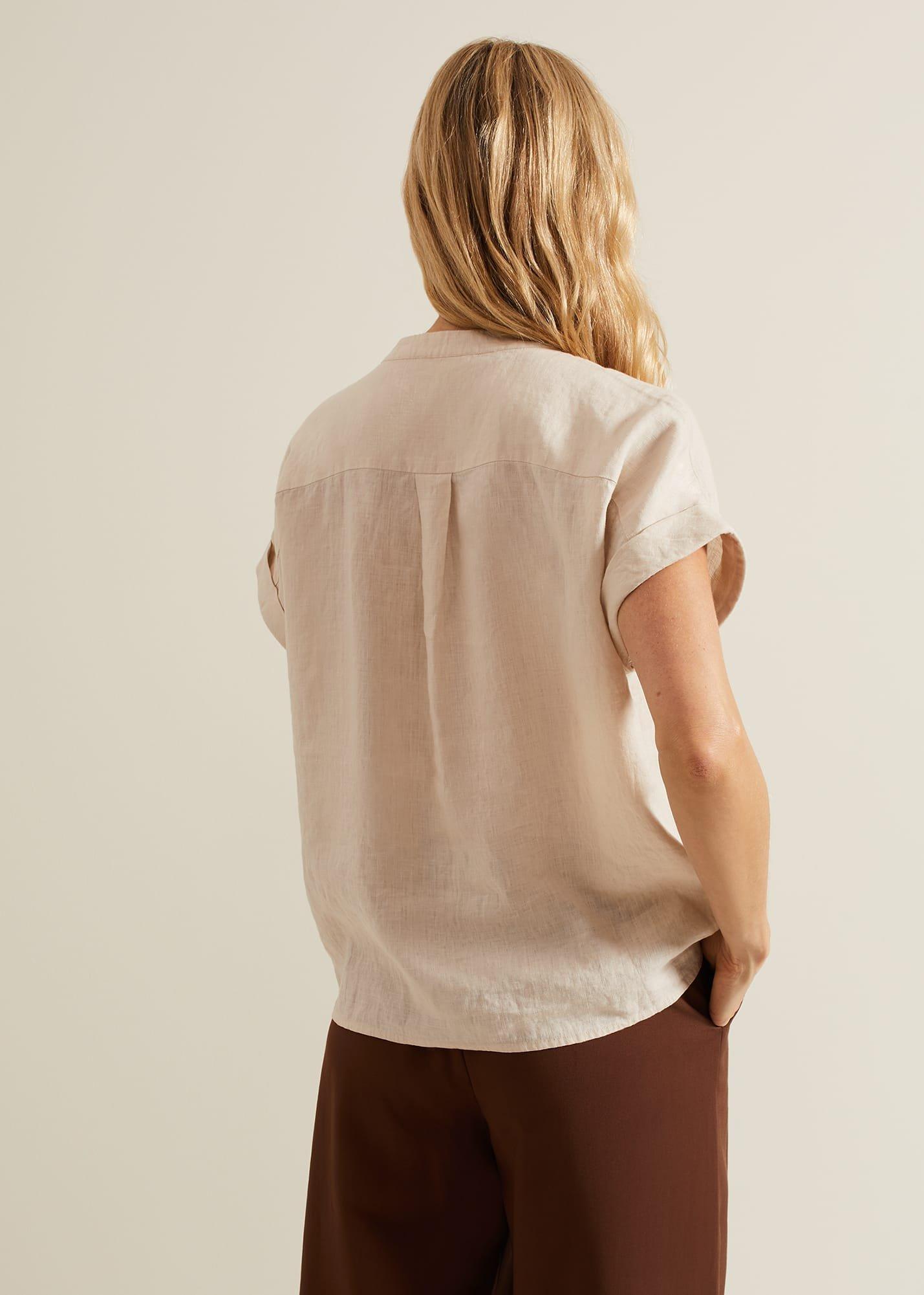Kelsie Button Through Linen Shirt