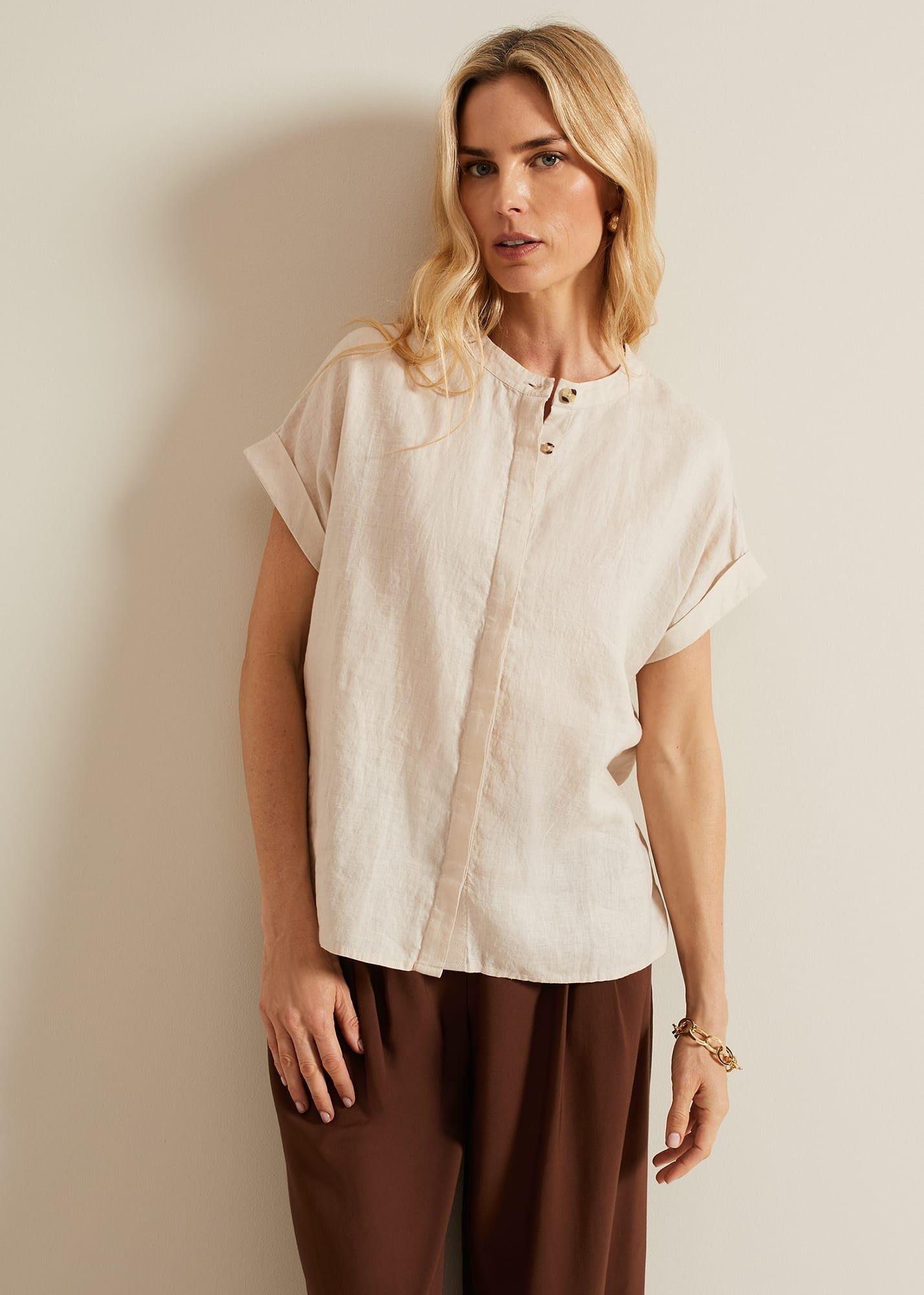 Kelsie Button Through Linen Shirt