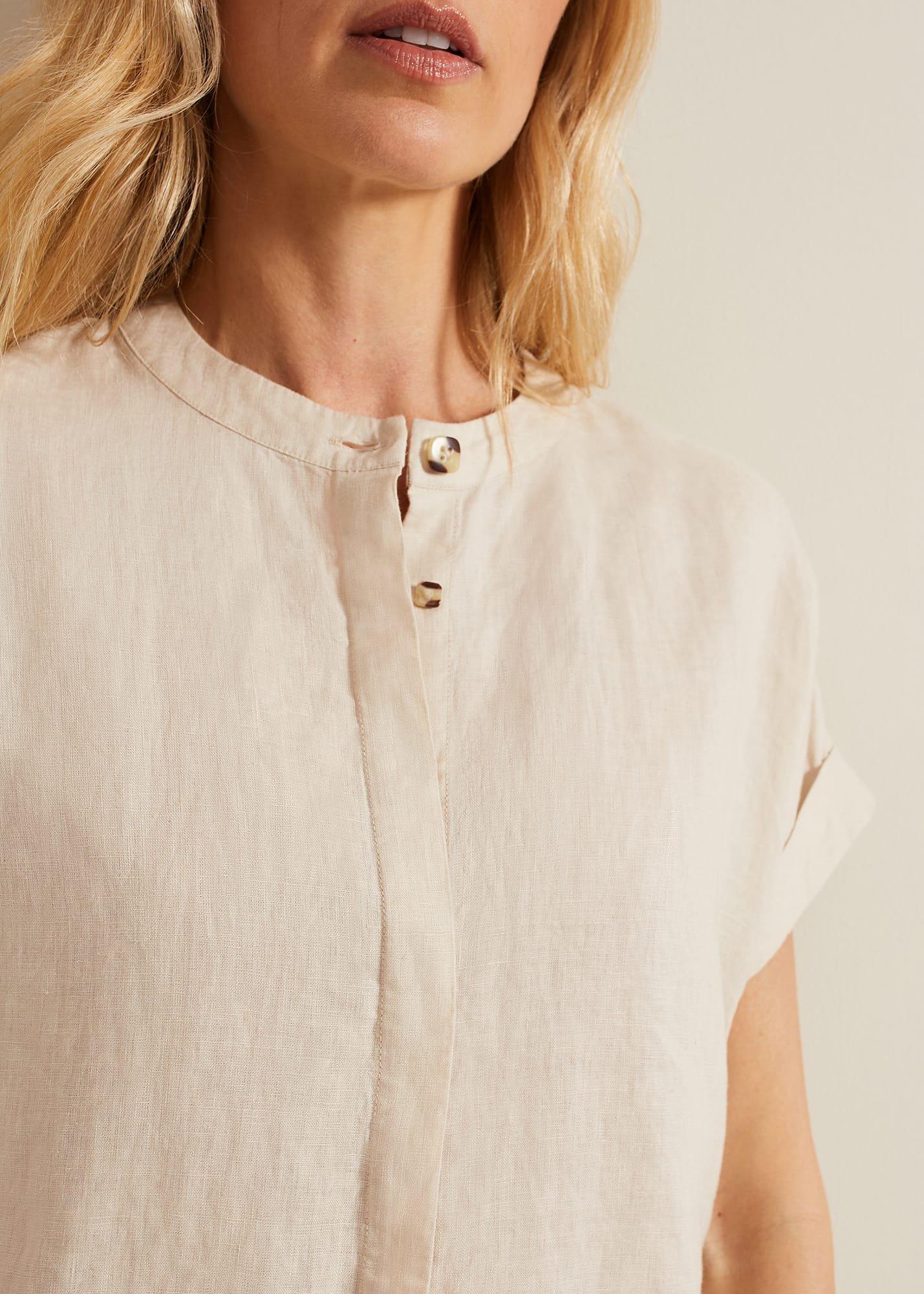 Kelsie Button Through Linen Shirt