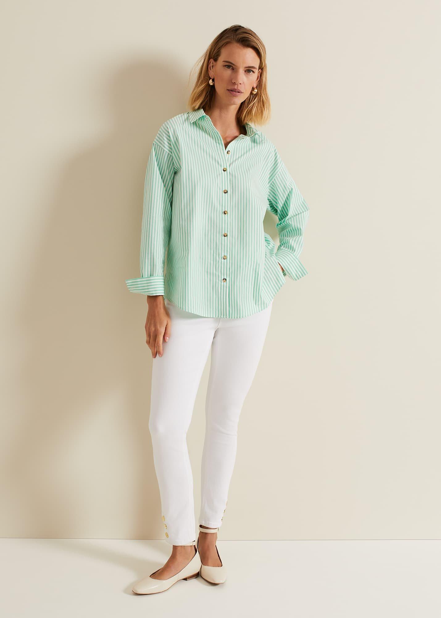 Green Striped Shirt